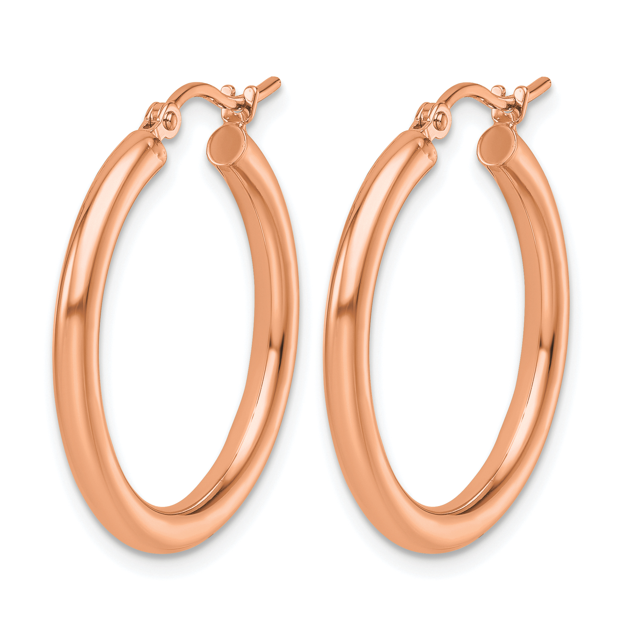  12 mm 14k Rose Gold Leslie's Gold Classic Polished Hoop Earrings  Unknown Friendly Weight 14K rose gold - view 35