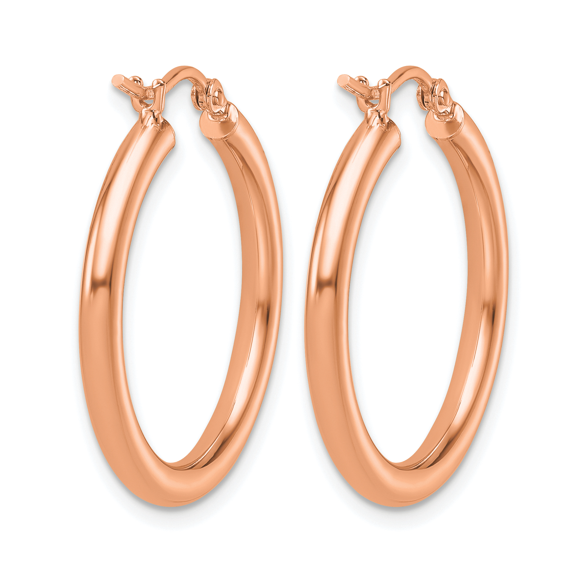  12 mm 14k Rose Gold Leslie's Gold Classic Polished Hoop Earrings  Unknown Friendly Weight 14K rose gold - view 37