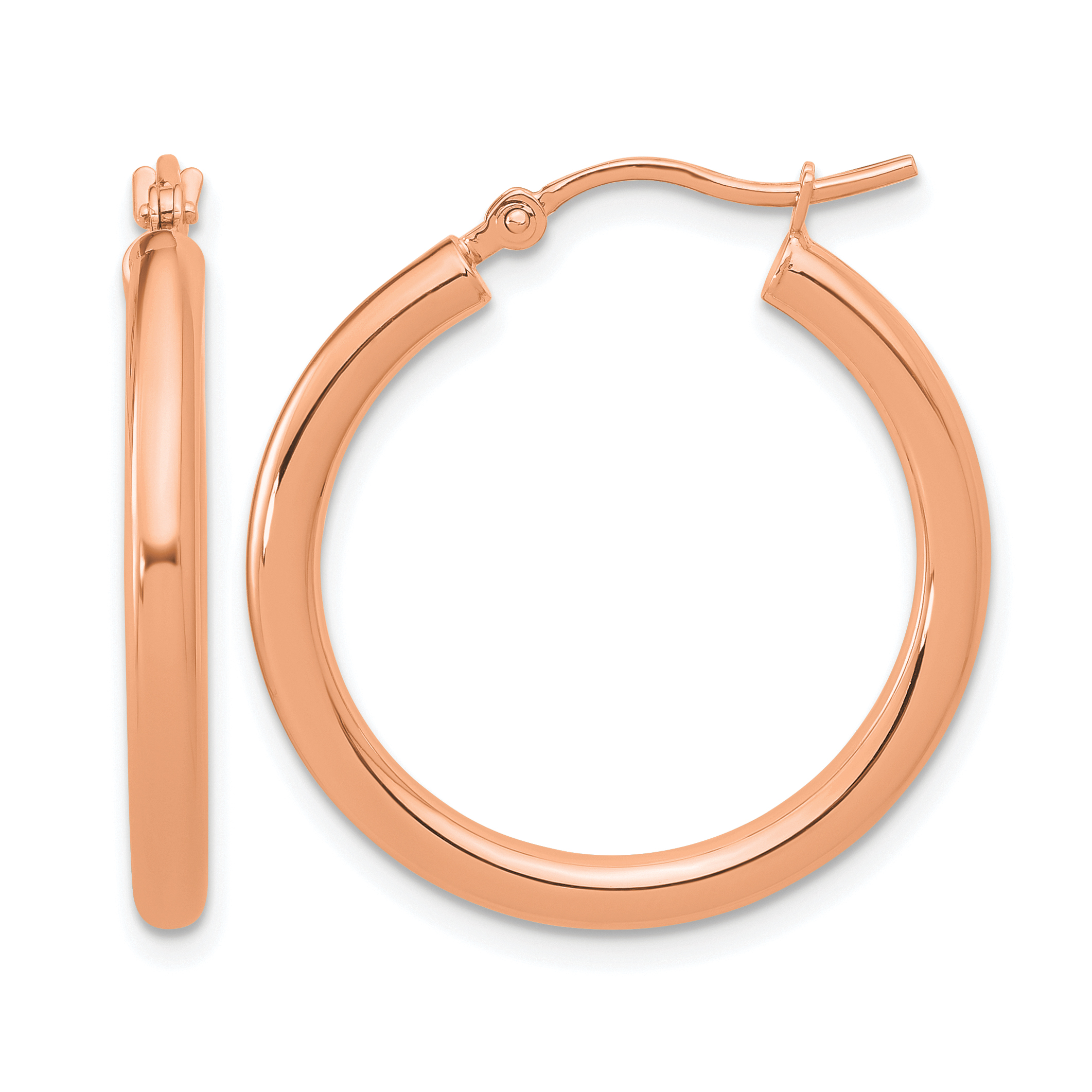  12 mm 14k Rose Gold Leslie's Gold Classic Polished Hoop Earrings  Unknown Friendly Weight 14K rose gold - view 39