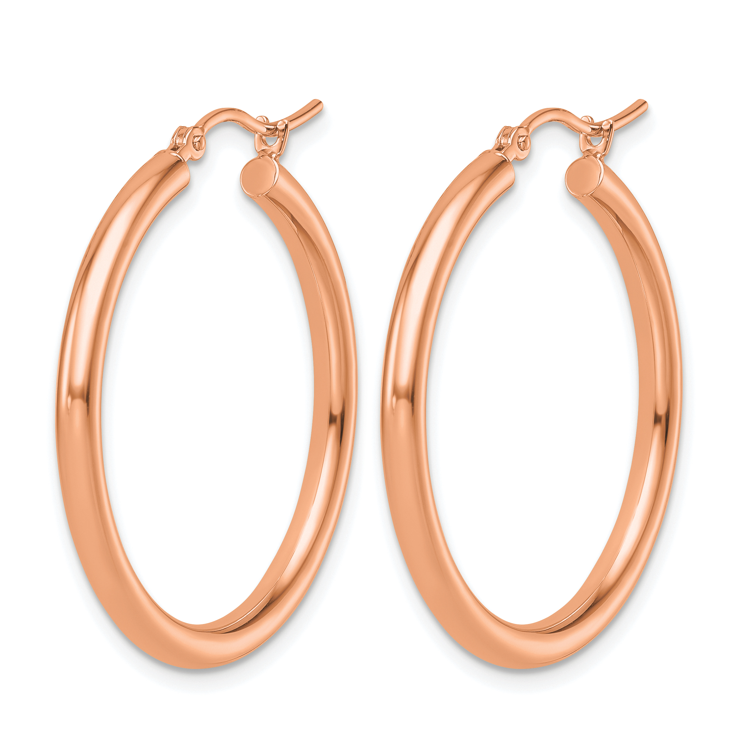  12 mm 14k Rose Gold Leslie's Gold Classic Polished Hoop Earrings  Unknown Friendly Weight 14K rose gold - view 49