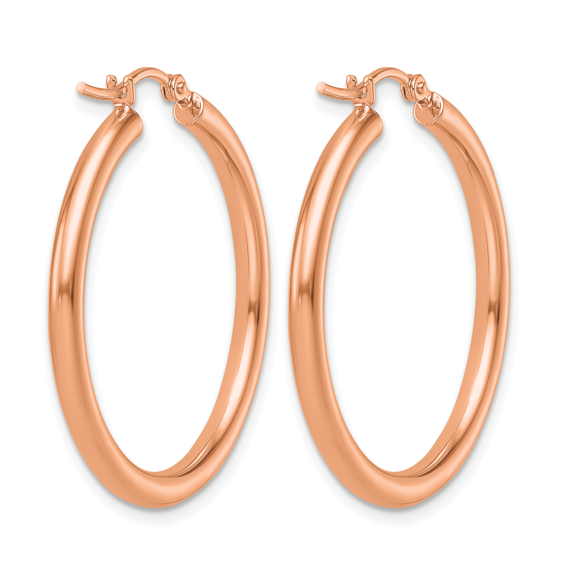  12 mm 14k Rose Gold Leslie's Gold Classic Polished Hoop Earrings  Unknown Friendly Weight 14K rose gold - view 51
