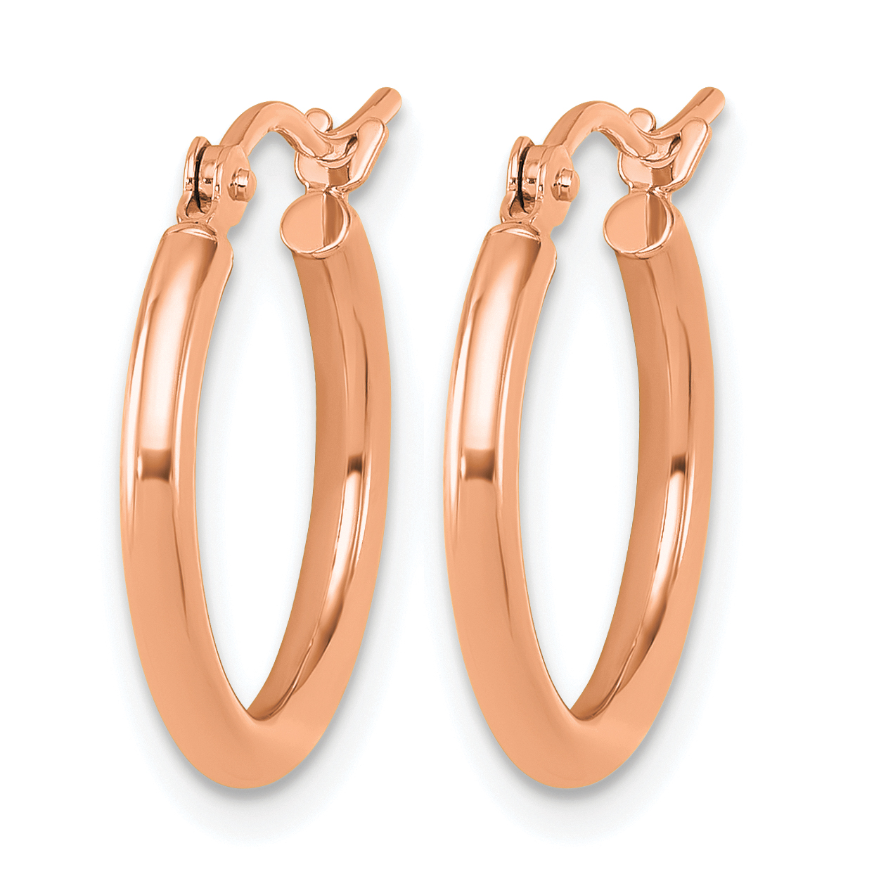  12 mm 14k Rose Gold Leslie's Gold Classic Polished Hoop Earrings  Unknown Friendly Weight 14K rose gold - view 15