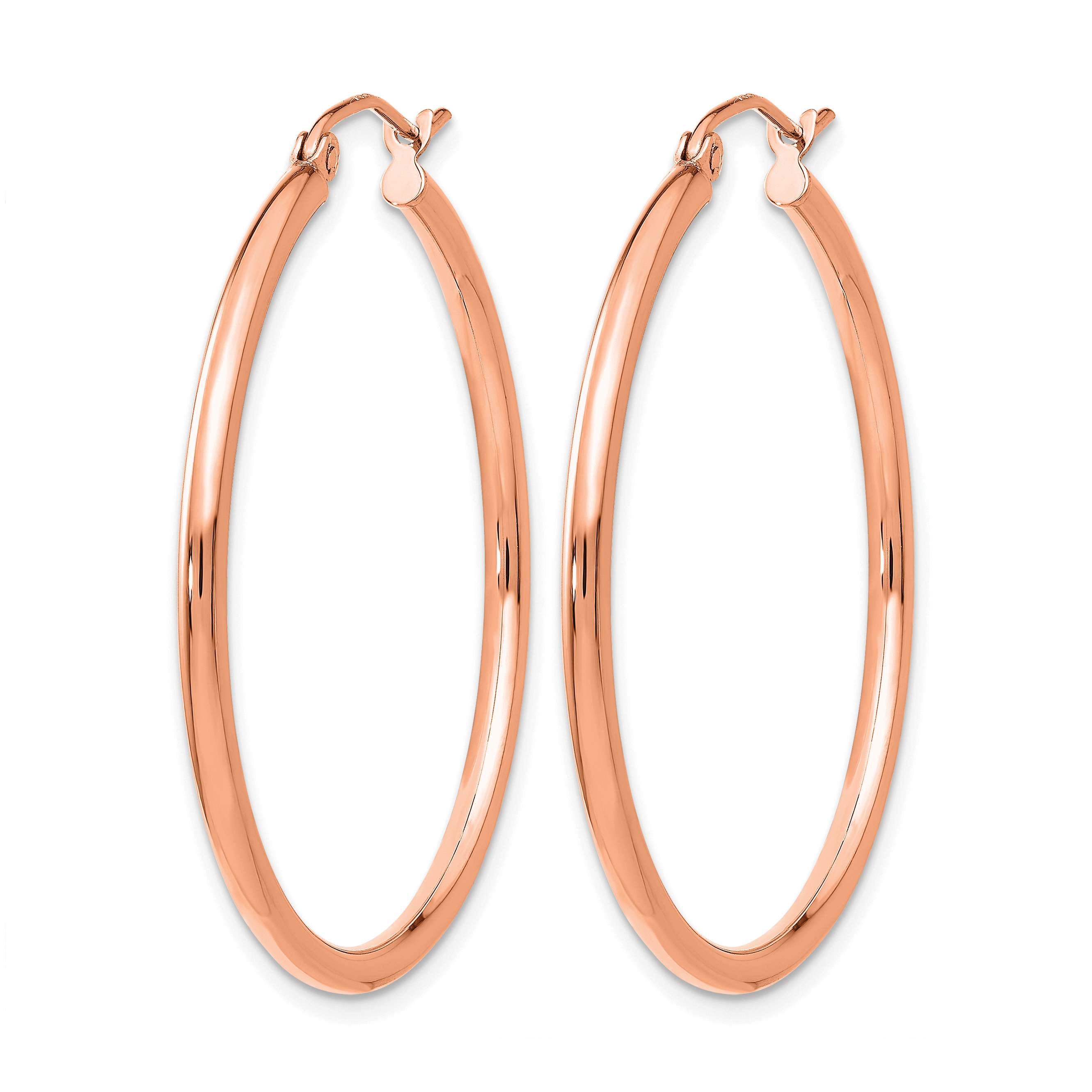  12 mm 14k Rose Gold Leslie's Gold Classic Polished Hoop Earrings  Unknown Friendly Weight 14K rose gold - view 59