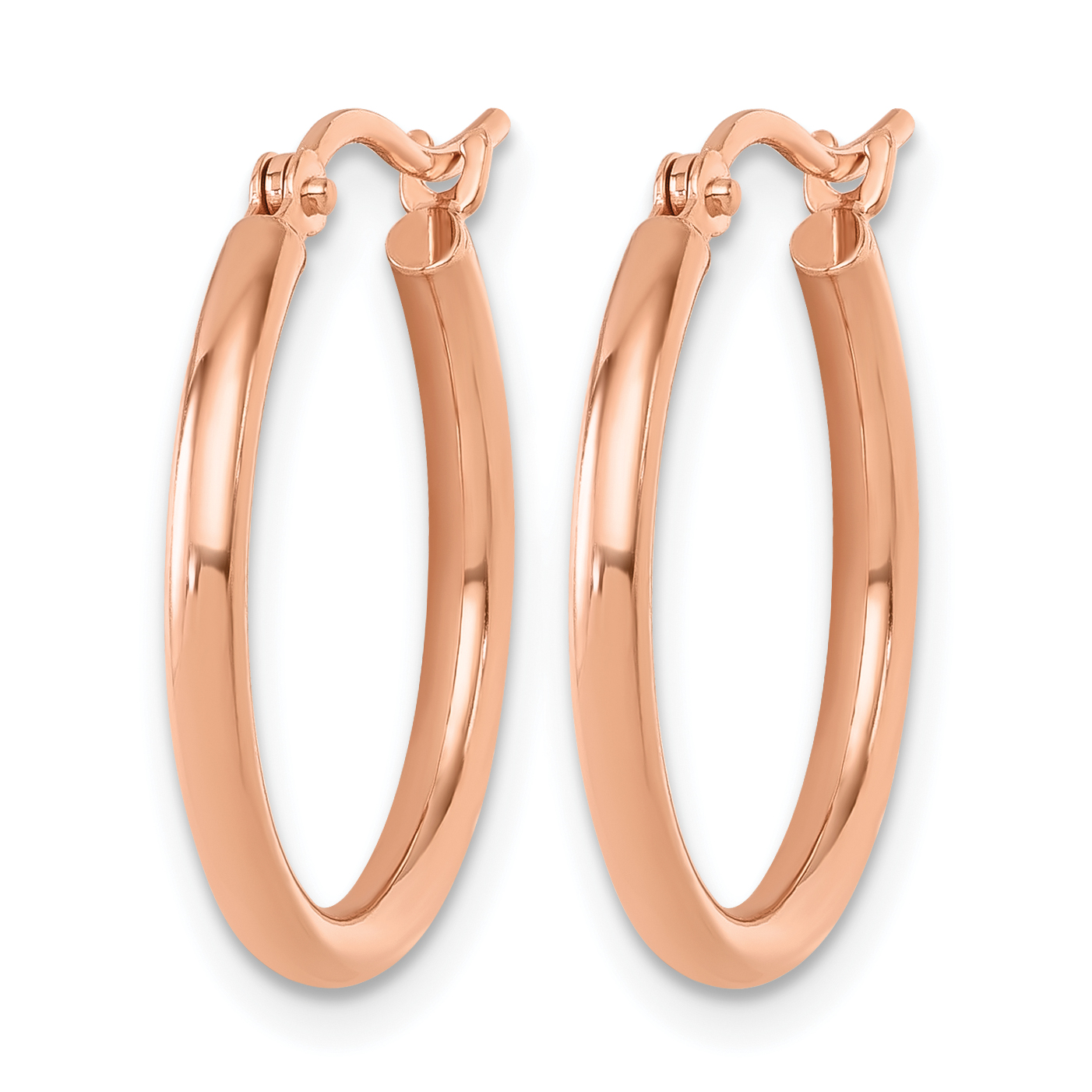  12 mm 14k Rose Gold Leslie's Gold Classic Polished Hoop Earrings  Unknown Friendly Weight 14K rose gold - view 25