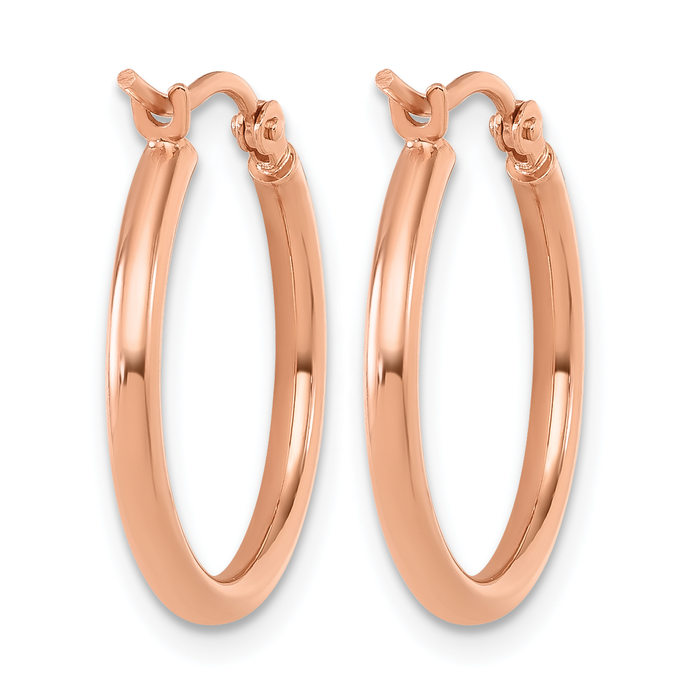  12 mm 14k Rose Gold Leslie's Gold Classic Polished Hoop Earrings  Unknown Friendly Weight 14K rose gold - view 27