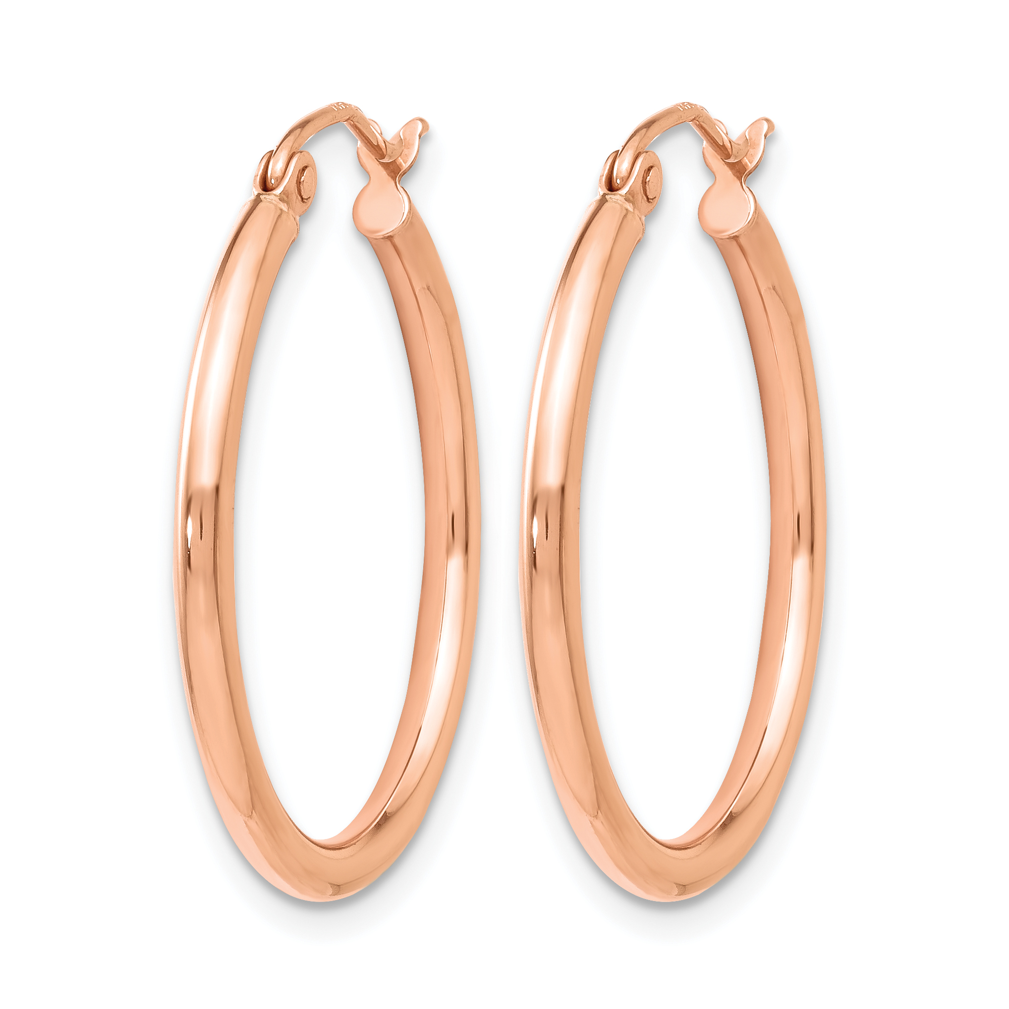  12 mm 14k Rose Gold Leslie's Gold Classic Polished Hoop Earrings  Unknown Friendly Weight 14K rose gold - view 40