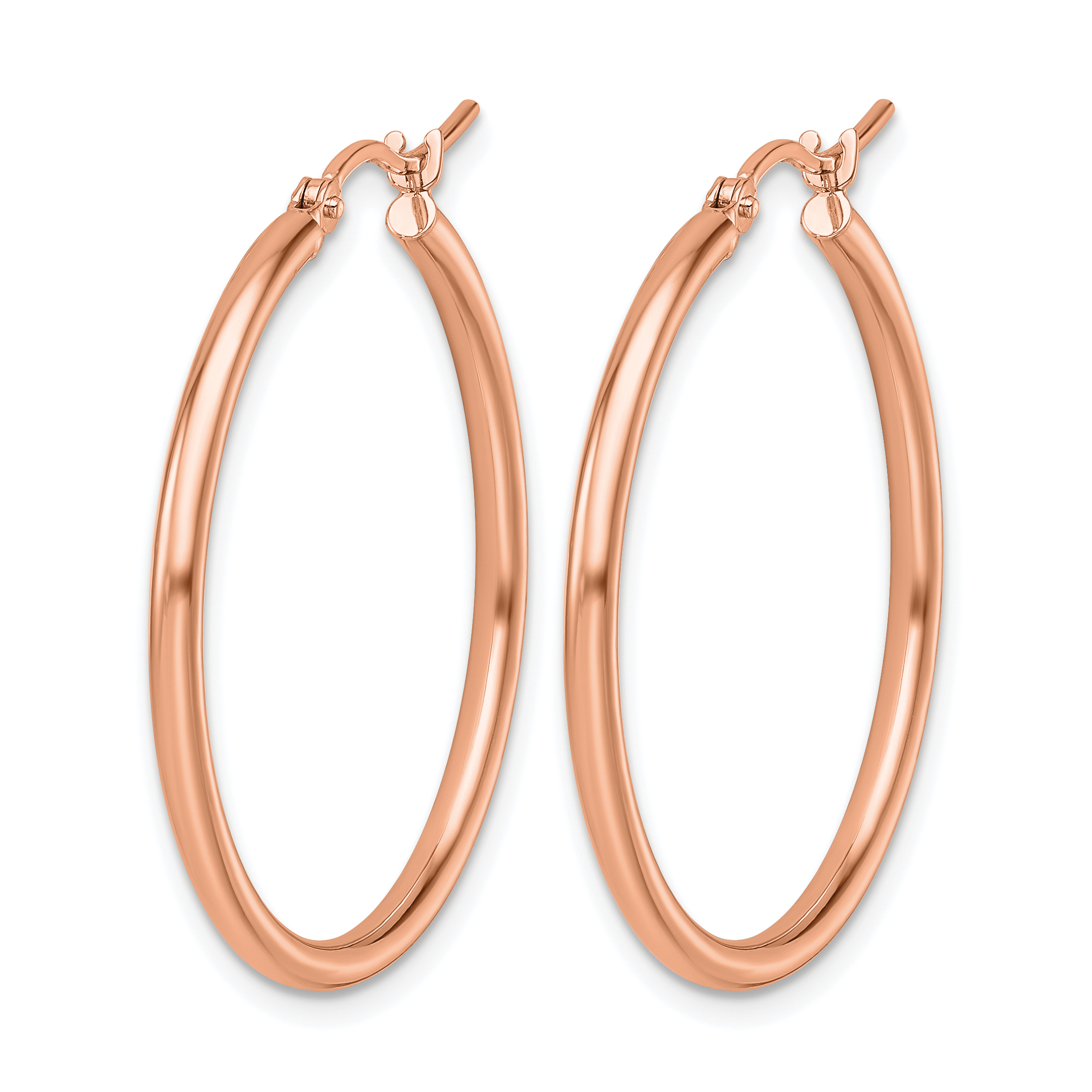  12 mm 14k Rose Gold Leslie's Gold Classic Polished Hoop Earrings  Unknown Friendly Weight 14K rose gold - view 54