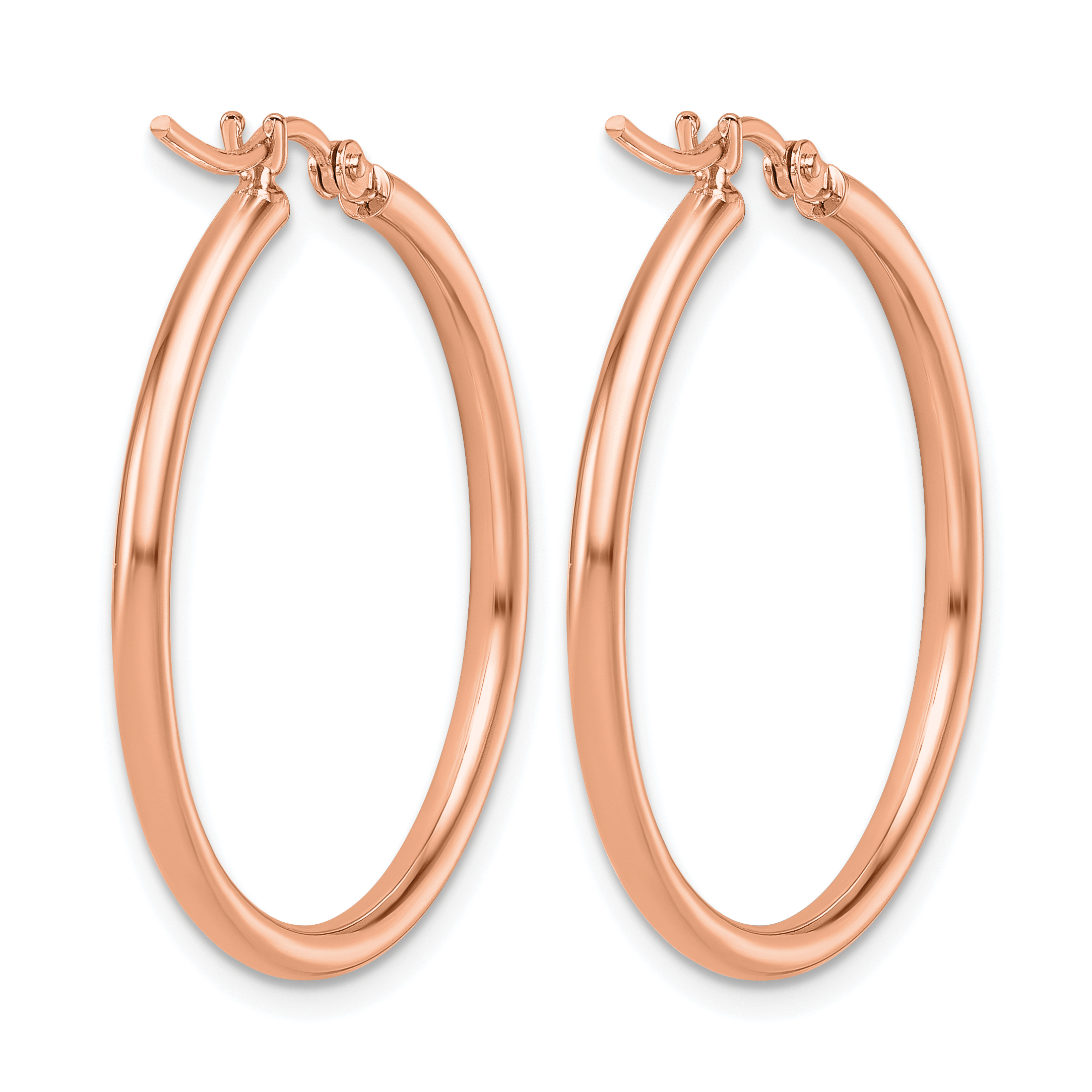  12 mm 14k Rose Gold Leslie's Gold Classic Polished Hoop Earrings  Unknown Friendly Weight 14K rose gold - view 56