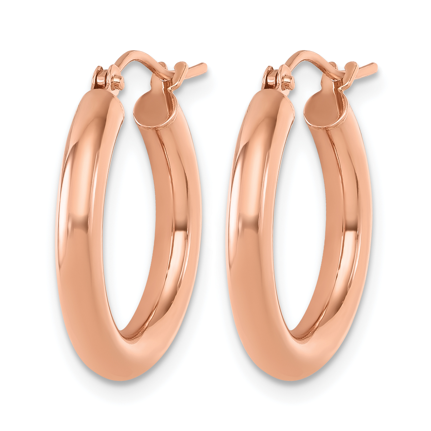  12 mm 14k Rose Gold Leslie's Gold Classic Polished Hoop Earrings  Unknown Friendly Weight 14K rose gold - view 30