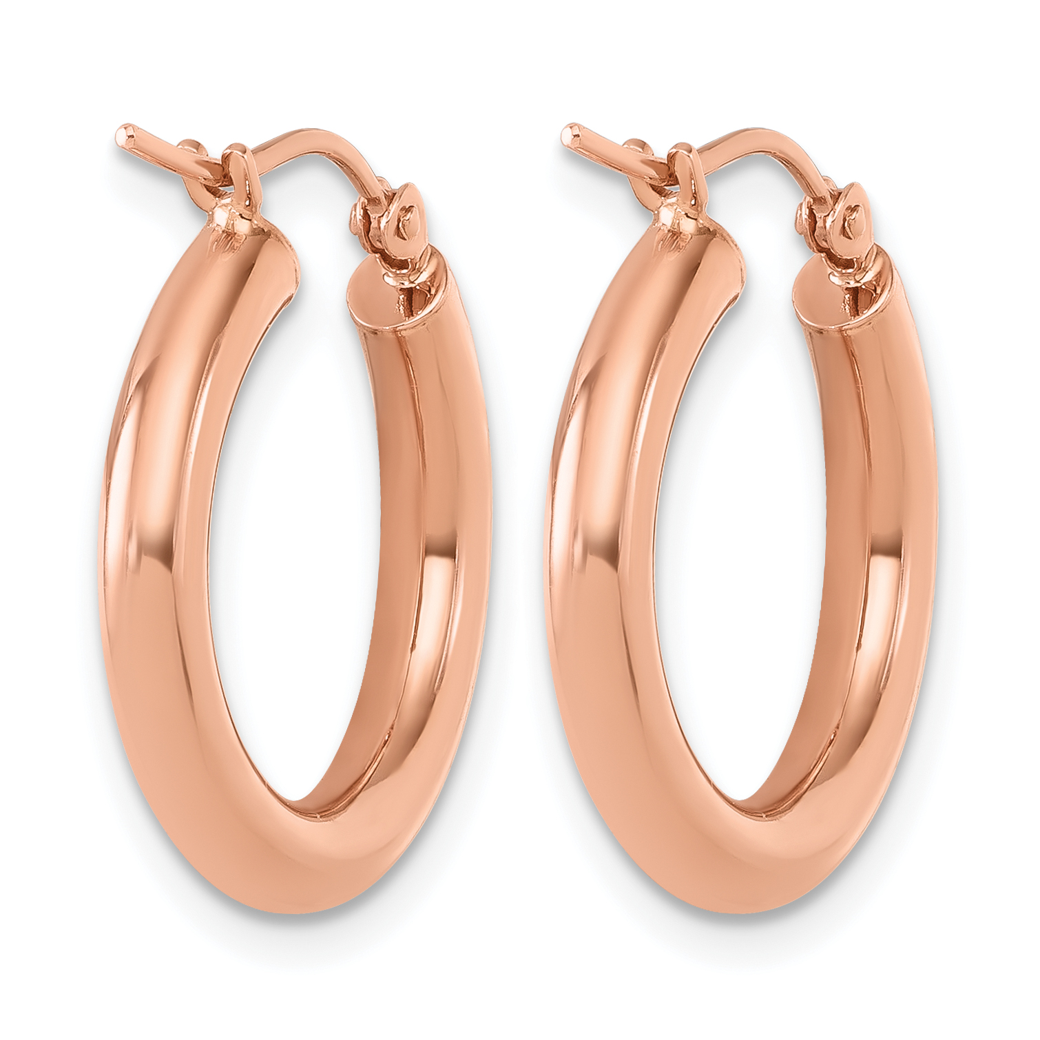  12 mm 14k Rose Gold Leslie's Gold Classic Polished Hoop Earrings  Unknown Friendly Weight 14K rose gold - view 32