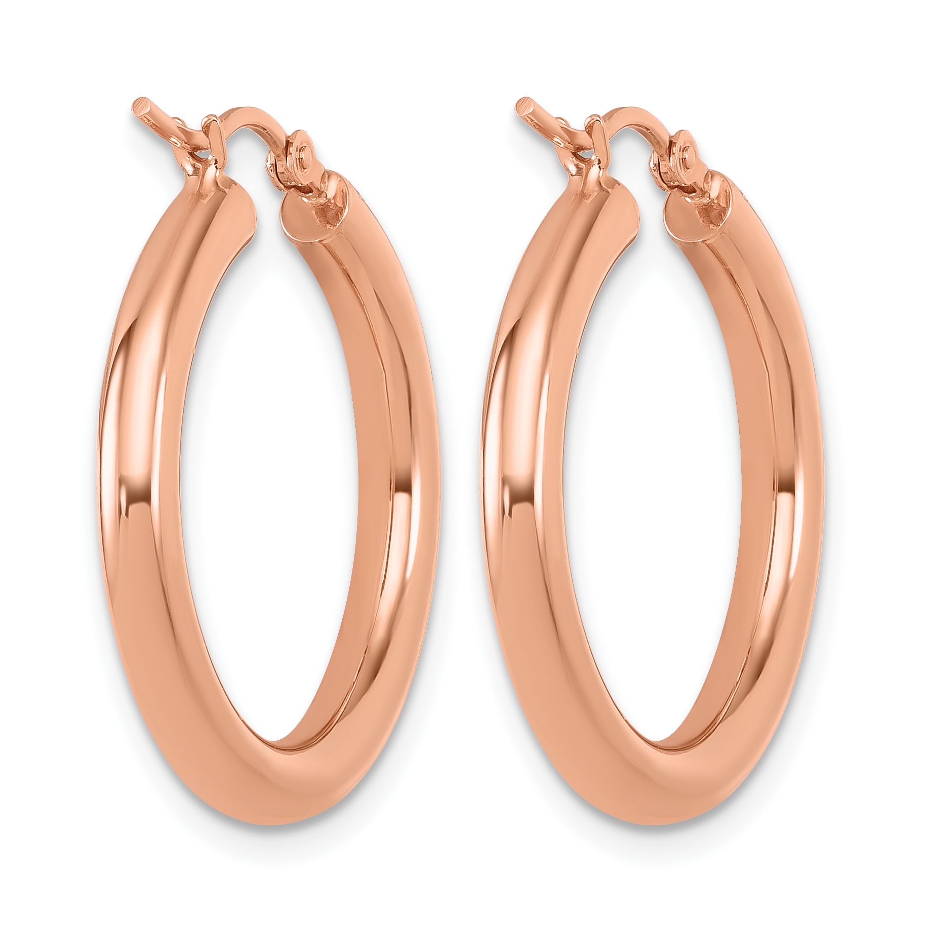  12 mm 14k Rose Gold Leslie's Gold Classic Polished Hoop Earrings  Unknown Friendly Weight 14K rose gold - view 46