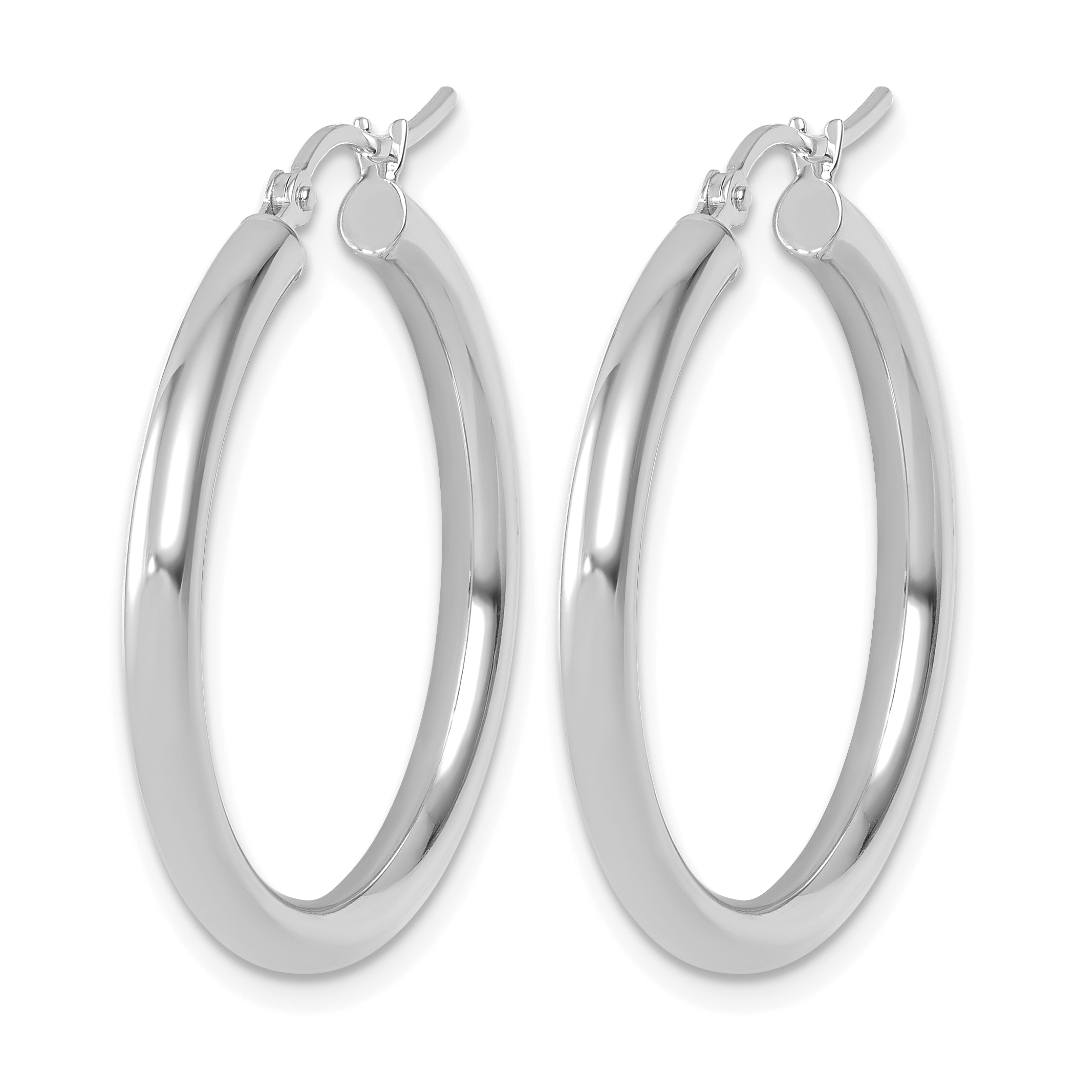  12 mm 14k White Gold Leslie's Gold Classic Polished Hoop Earrings  Unknown Friendly Weight 14K white gold - view 70