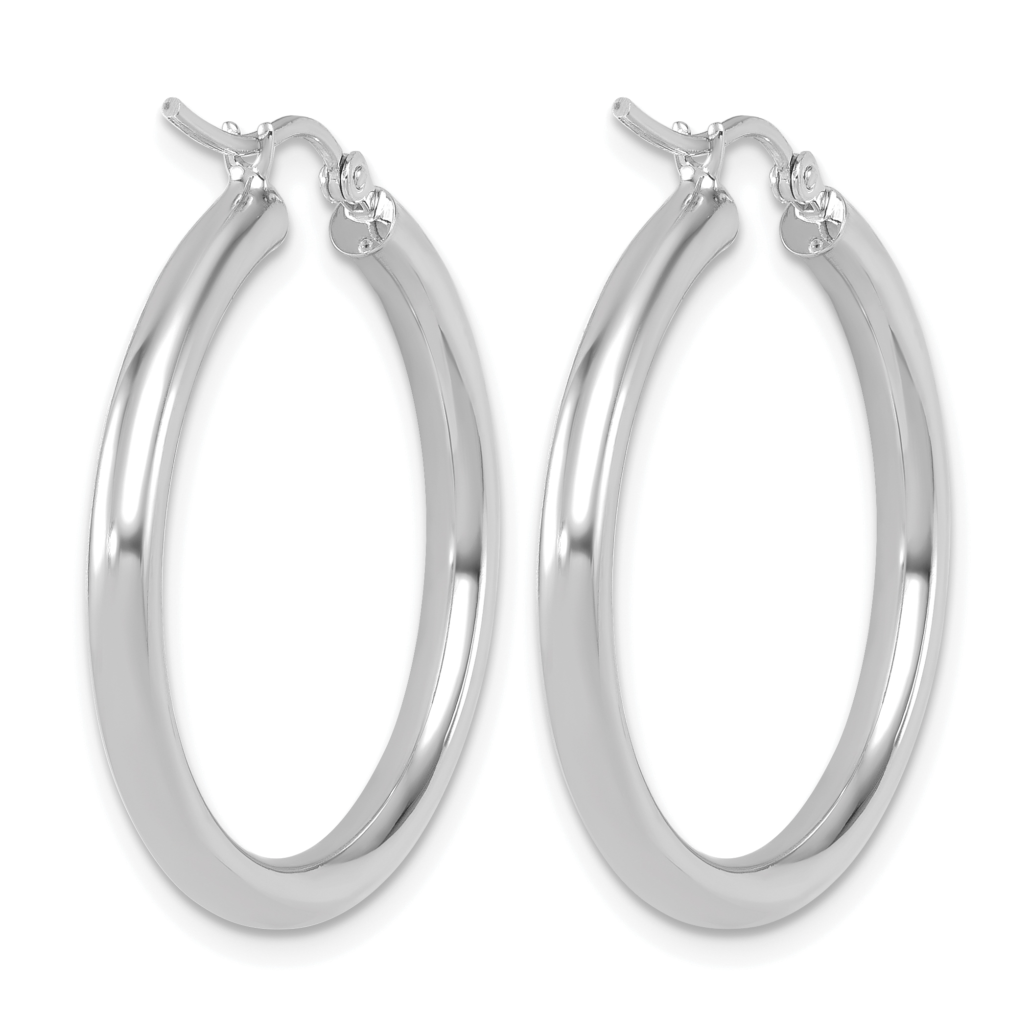  12 mm 14k White Gold Leslie's Gold Classic Polished Hoop Earrings  Unknown Friendly Weight 14K white gold - view 72