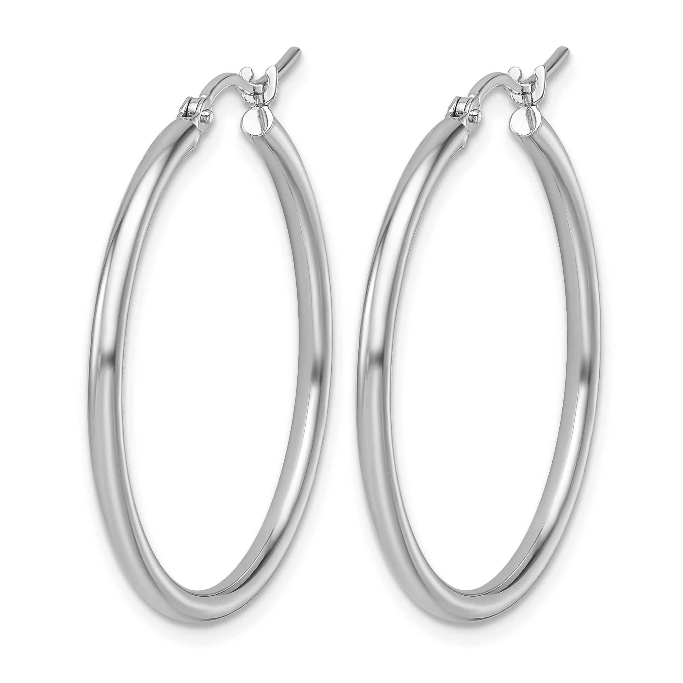  12 mm 14k White Gold Leslie's Gold Classic Polished Hoop Earrings  Unknown Friendly Weight 14K white gold - view 75