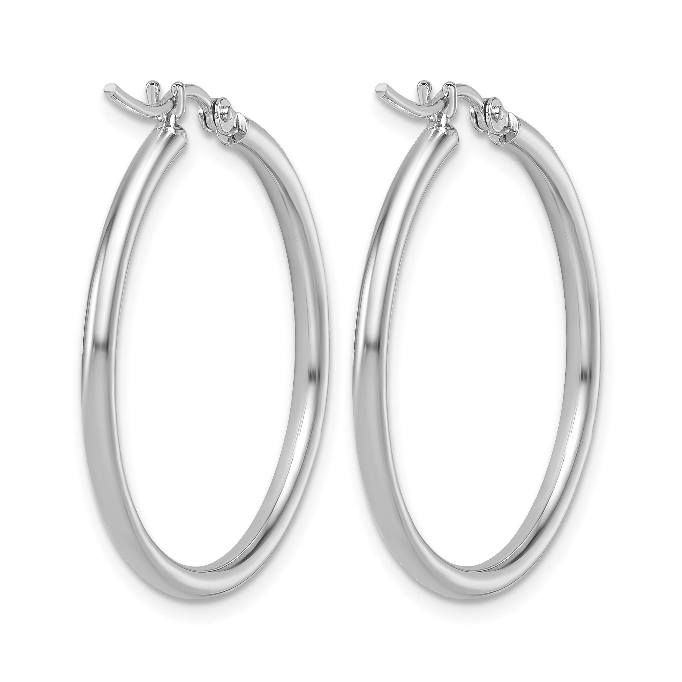  12 mm 14k White Gold Leslie's Gold Classic Polished Hoop Earrings  Unknown Friendly Weight 14K white gold - view 77