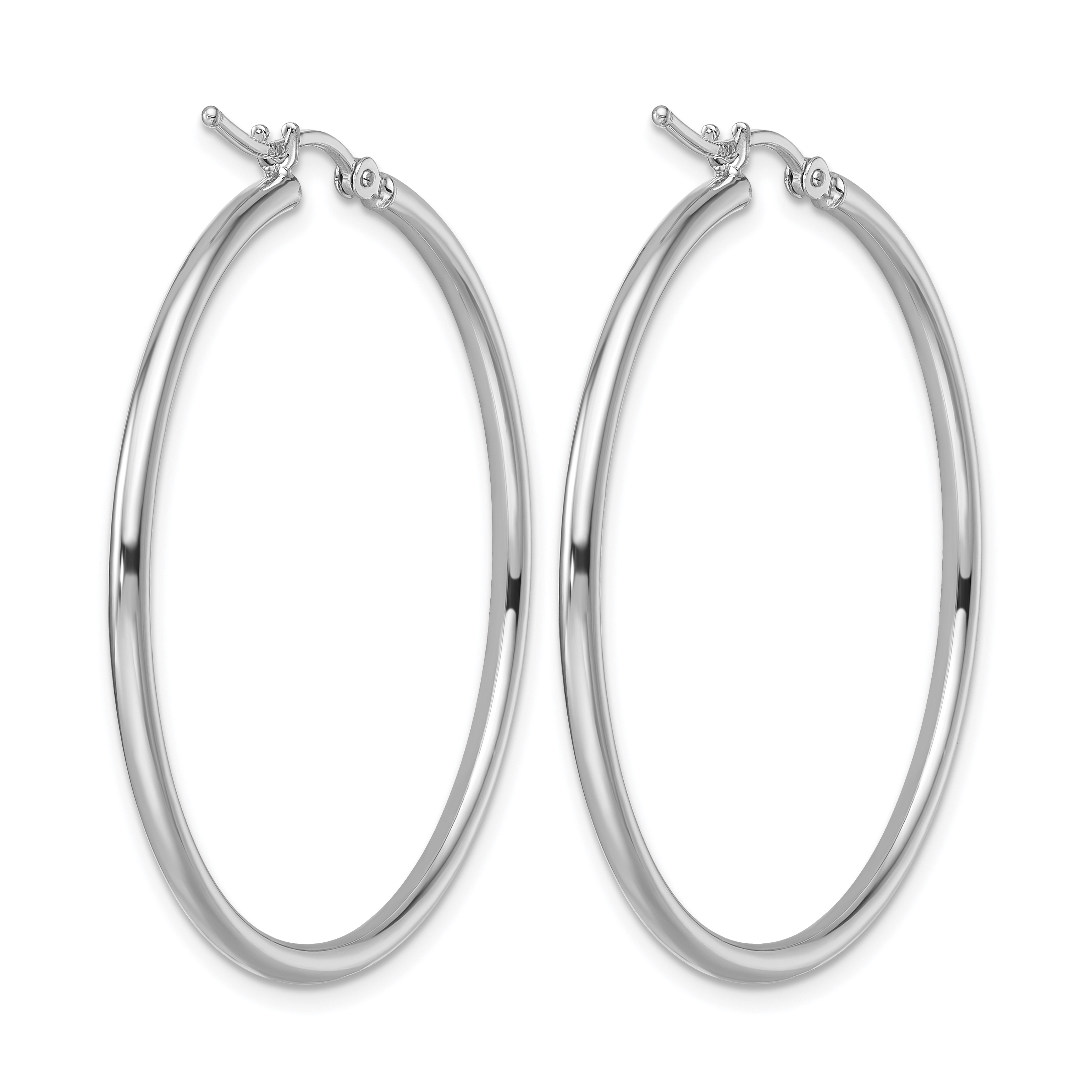  12 mm 14k White Gold Leslie's Gold Classic Polished Hoop Earrings  Unknown Friendly Weight 14K white gold - view 106