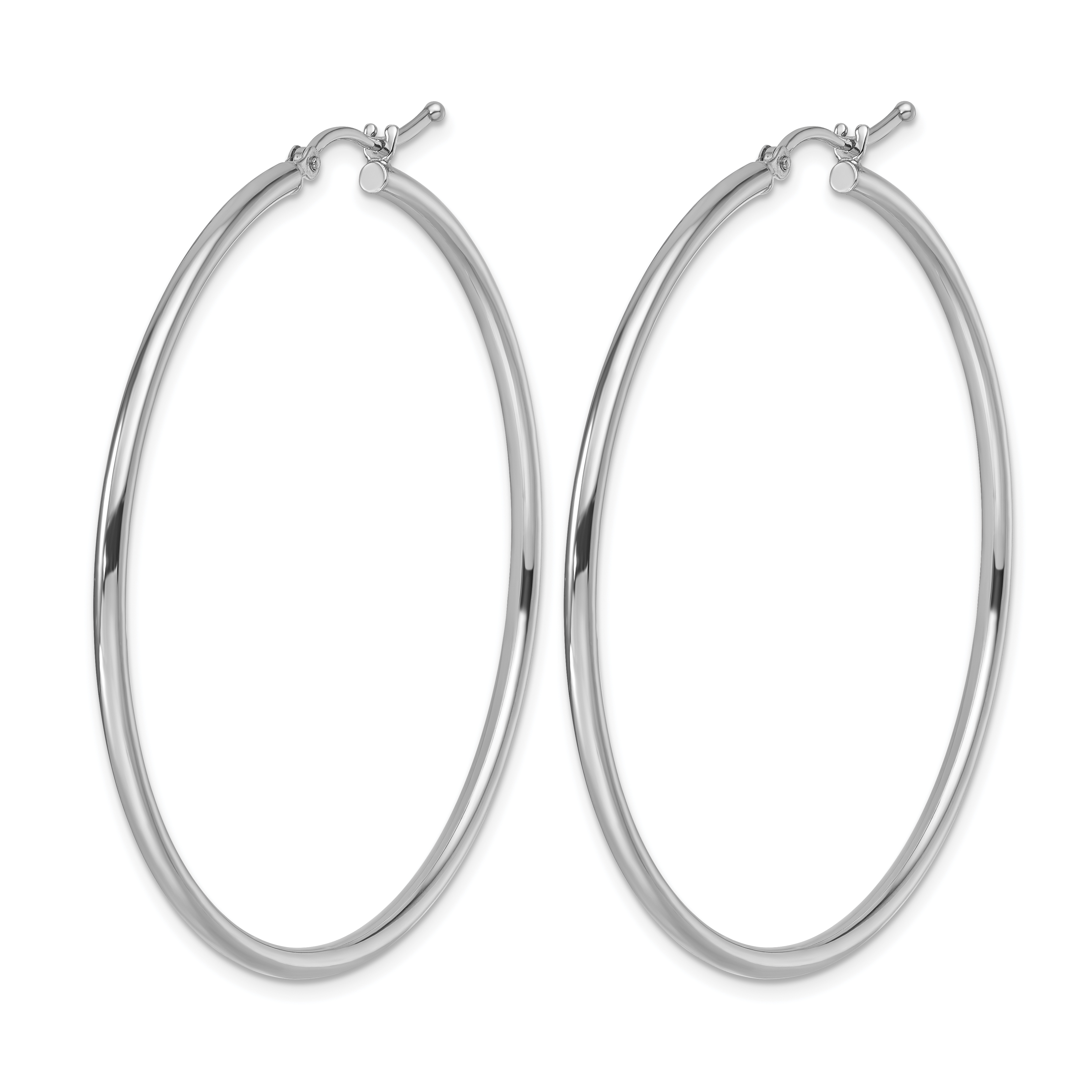  12 mm 14k White Gold Leslie's Gold Classic Polished Hoop Earrings  Unknown Friendly Weight 14K white gold - view 129