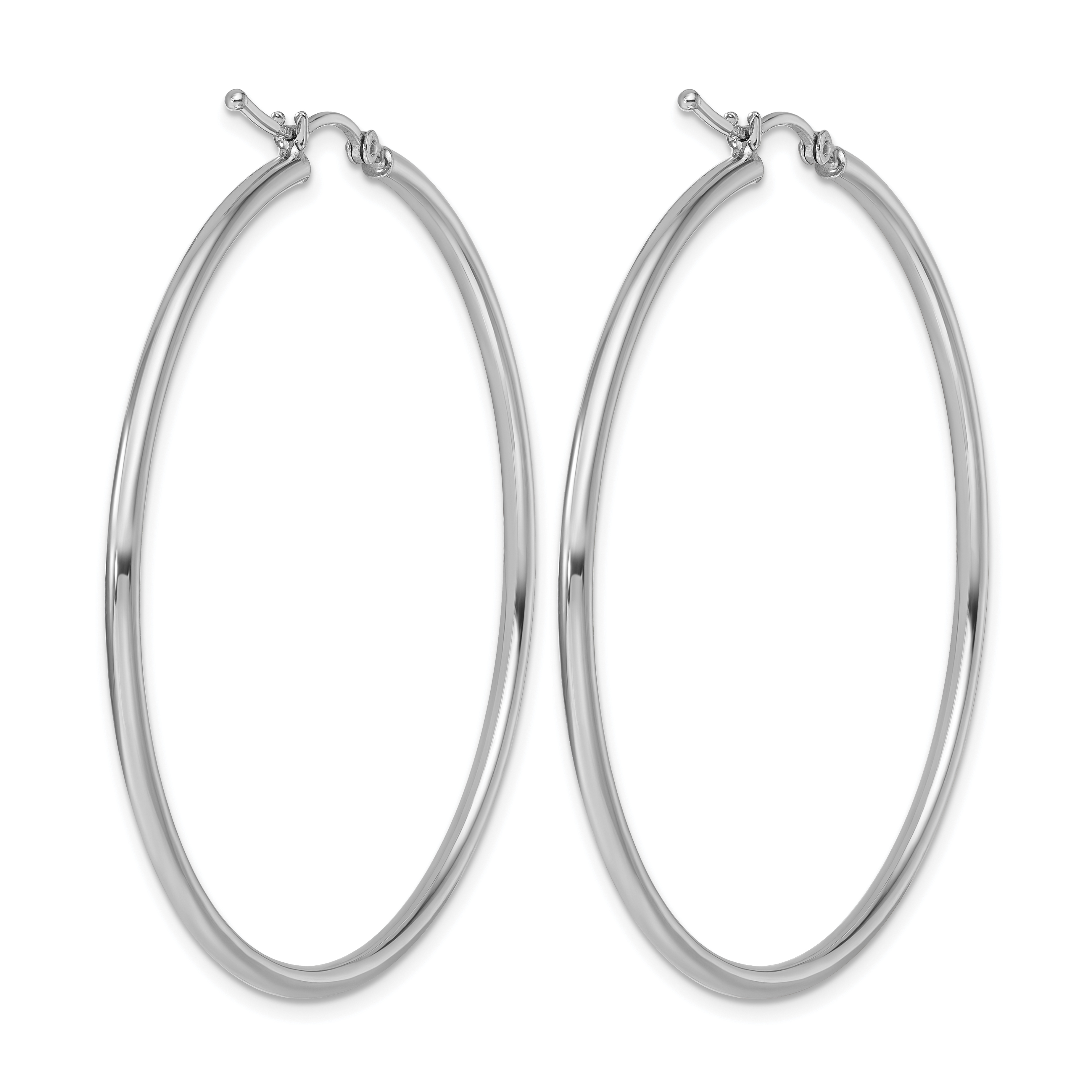  12 mm 14k White Gold Leslie's Gold Classic Polished Hoop Earrings  Unknown Friendly Weight 14K white gold - view 131