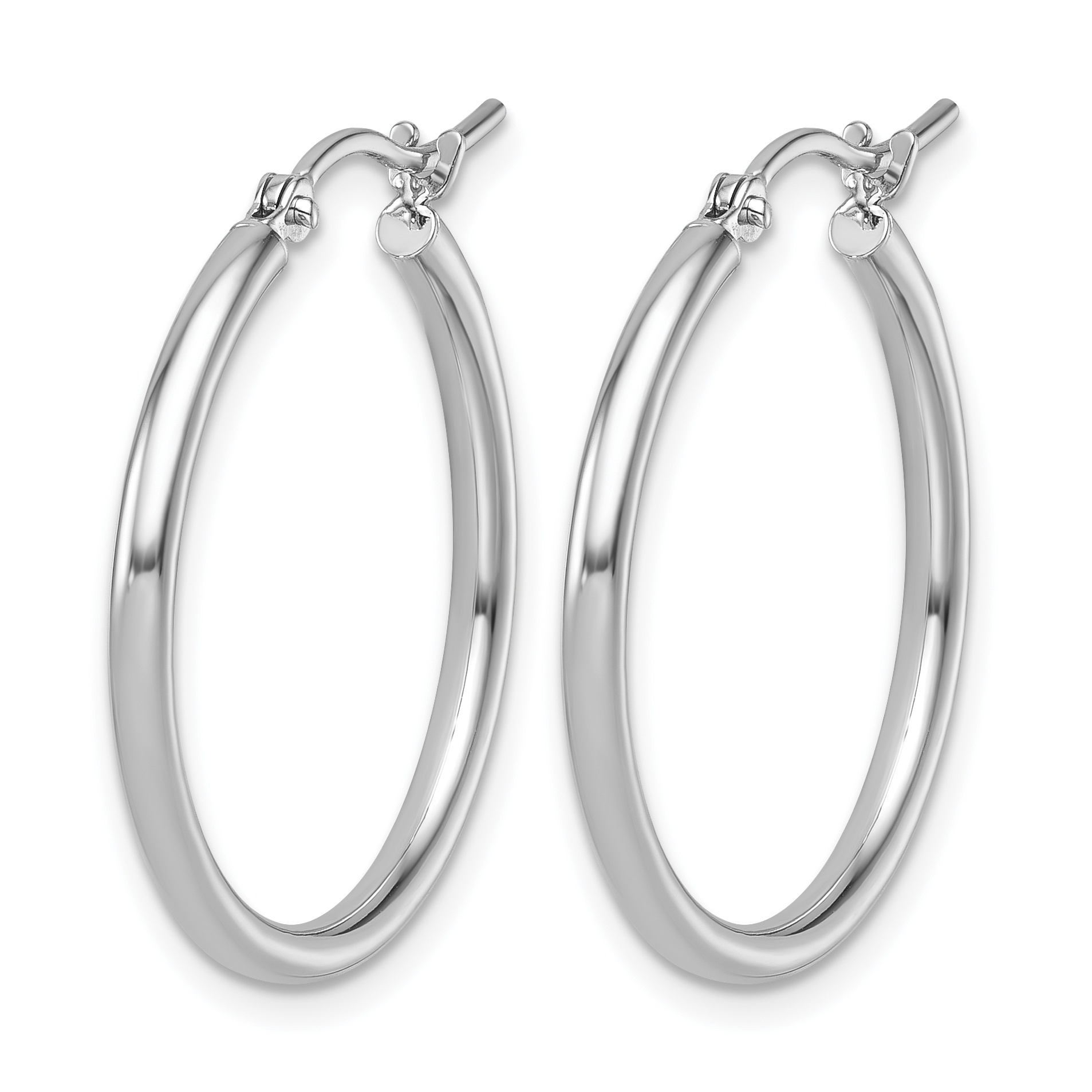  12 mm 14k White Gold Leslie's Gold Classic Polished Hoop Earrings  Unknown Friendly Weight 14K white gold - view 47