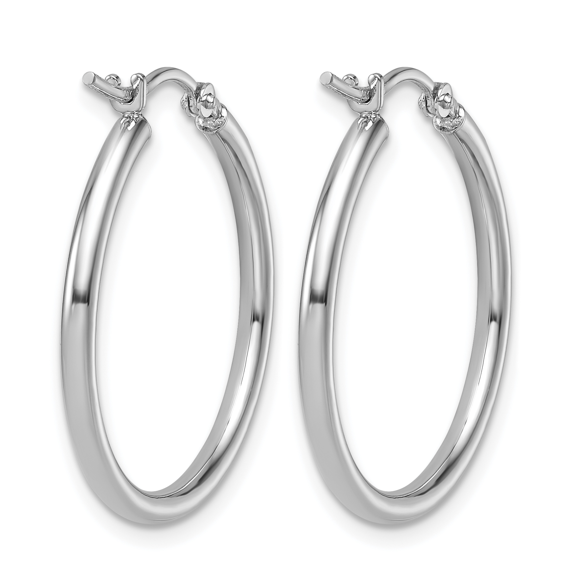  12 mm 14k White Gold Leslie's Gold Classic Polished Hoop Earrings  Unknown Friendly Weight 14K white gold - view 49