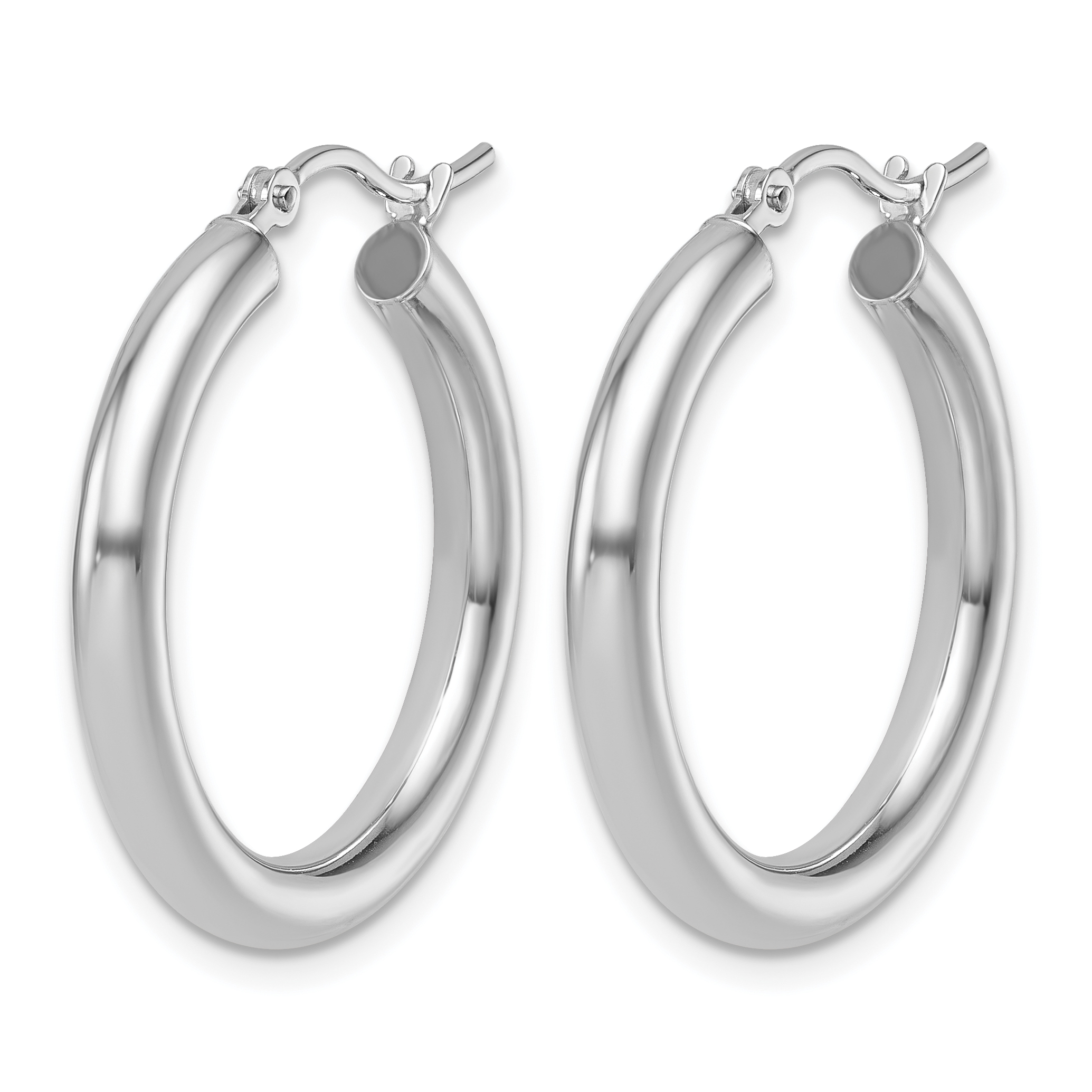  12 mm 14k White Gold Leslie's Gold Classic Polished Hoop Earrings  Unknown Friendly Weight 14K white gold - view 52