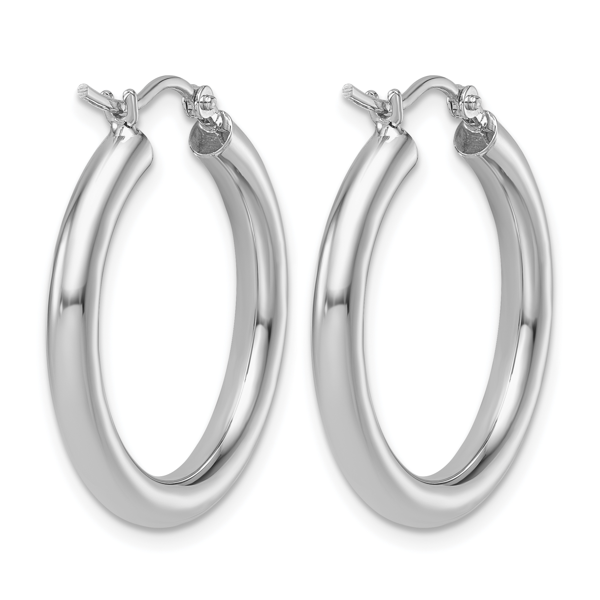  12 mm 14k White Gold Leslie's Gold Classic Polished Hoop Earrings  Unknown Friendly Weight 14K white gold - view 54