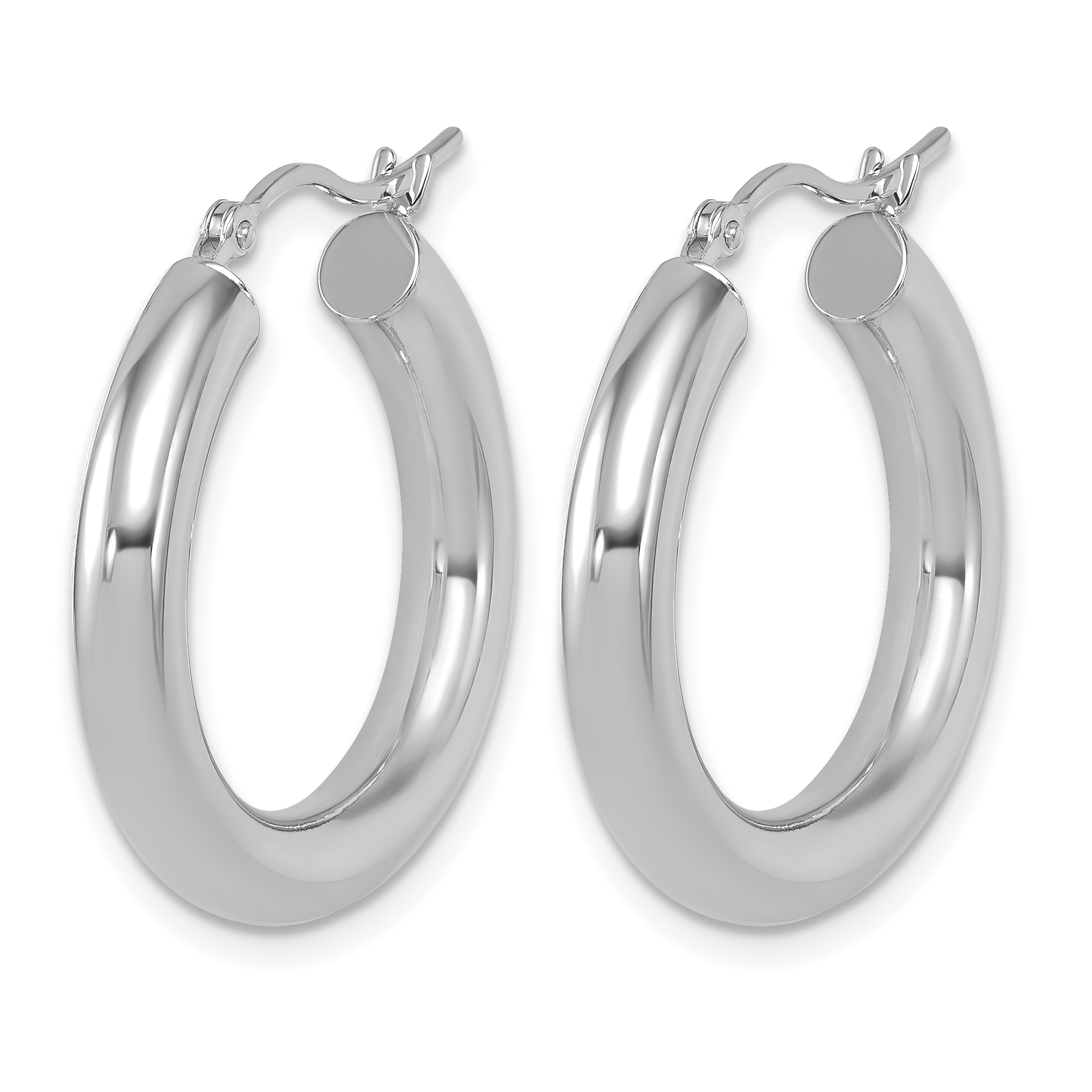  12 mm 14k White Gold Leslie's Gold Classic Polished Hoop Earrings  Unknown Friendly Weight 14K white gold - view 57