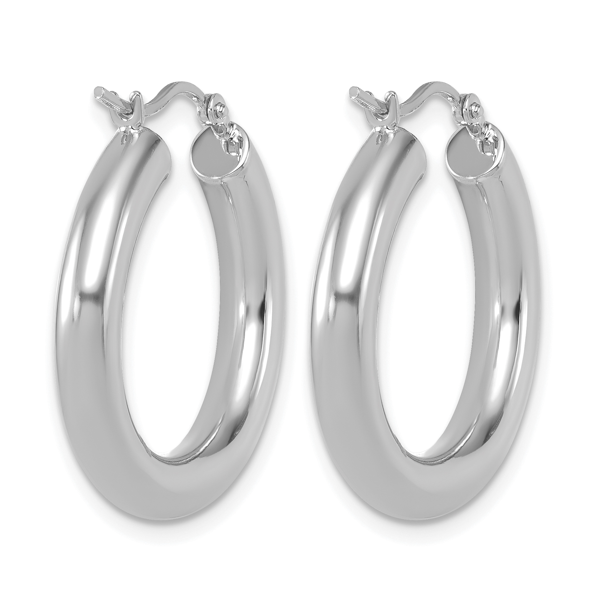  12 mm 14k White Gold Leslie's Gold Classic Polished Hoop Earrings  Unknown Friendly Weight 14K white gold - view 59