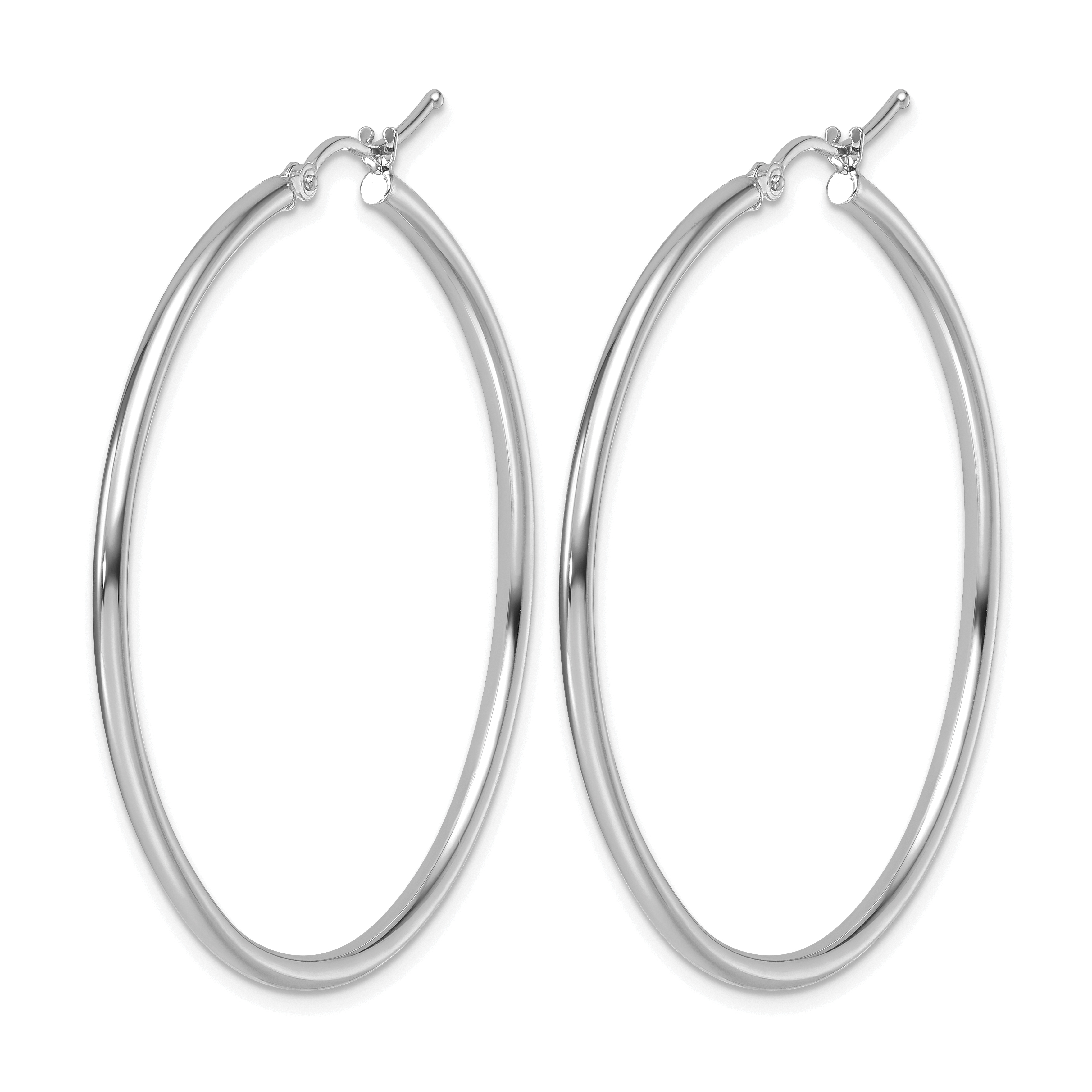  12 mm 14k White Gold Leslie's Gold Classic Polished Hoop Earrings  Unknown Friendly Weight 14K white gold - view 119