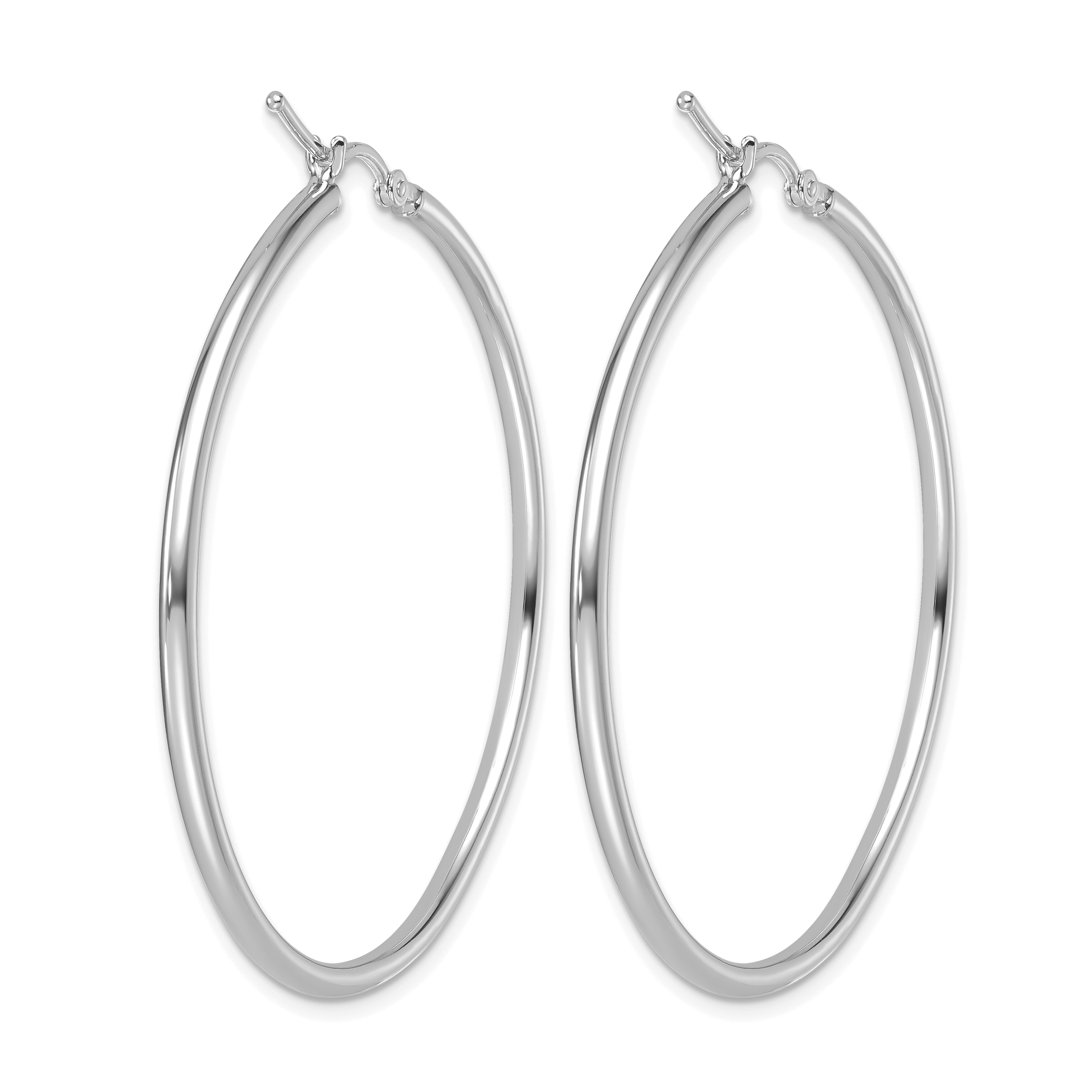  12 mm 14k White Gold Leslie's Gold Classic Polished Hoop Earrings  Unknown Friendly Weight 14K white gold - view 121
