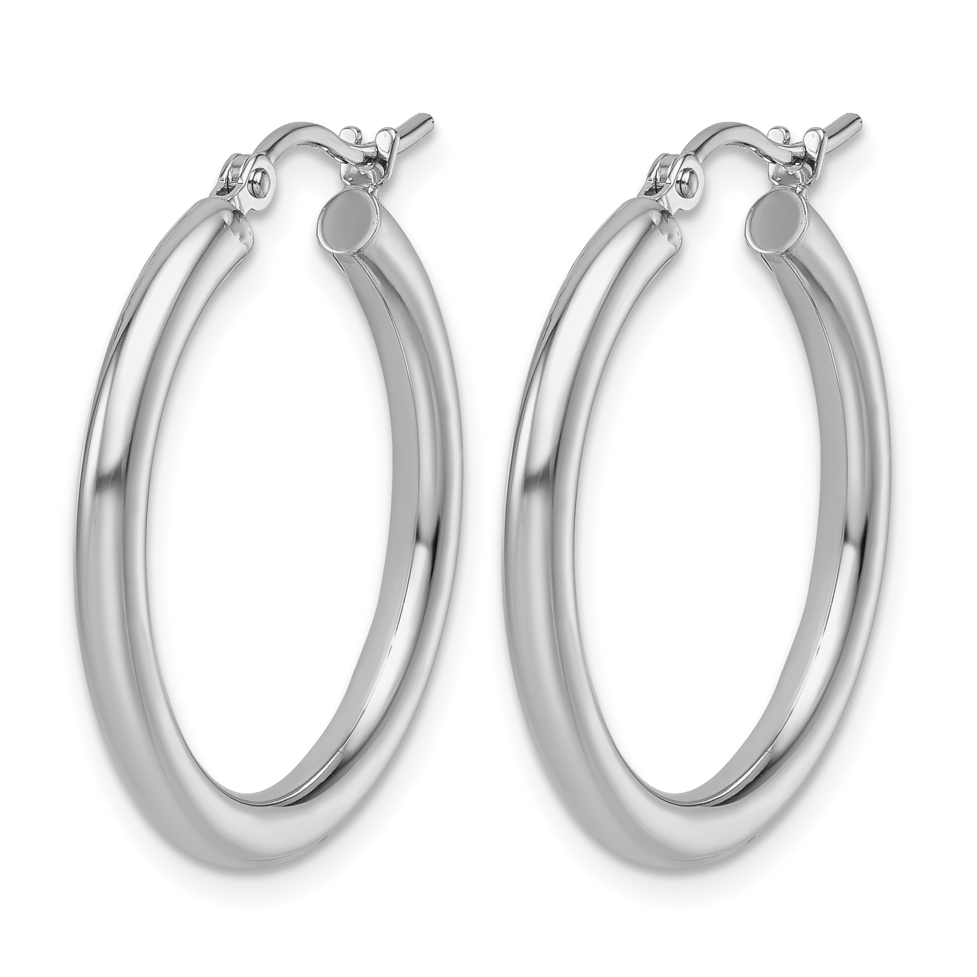  12 mm 14k White Gold Leslie's Gold Classic Polished Hoop Earrings  Unknown Friendly Weight 14K white gold - view 62
