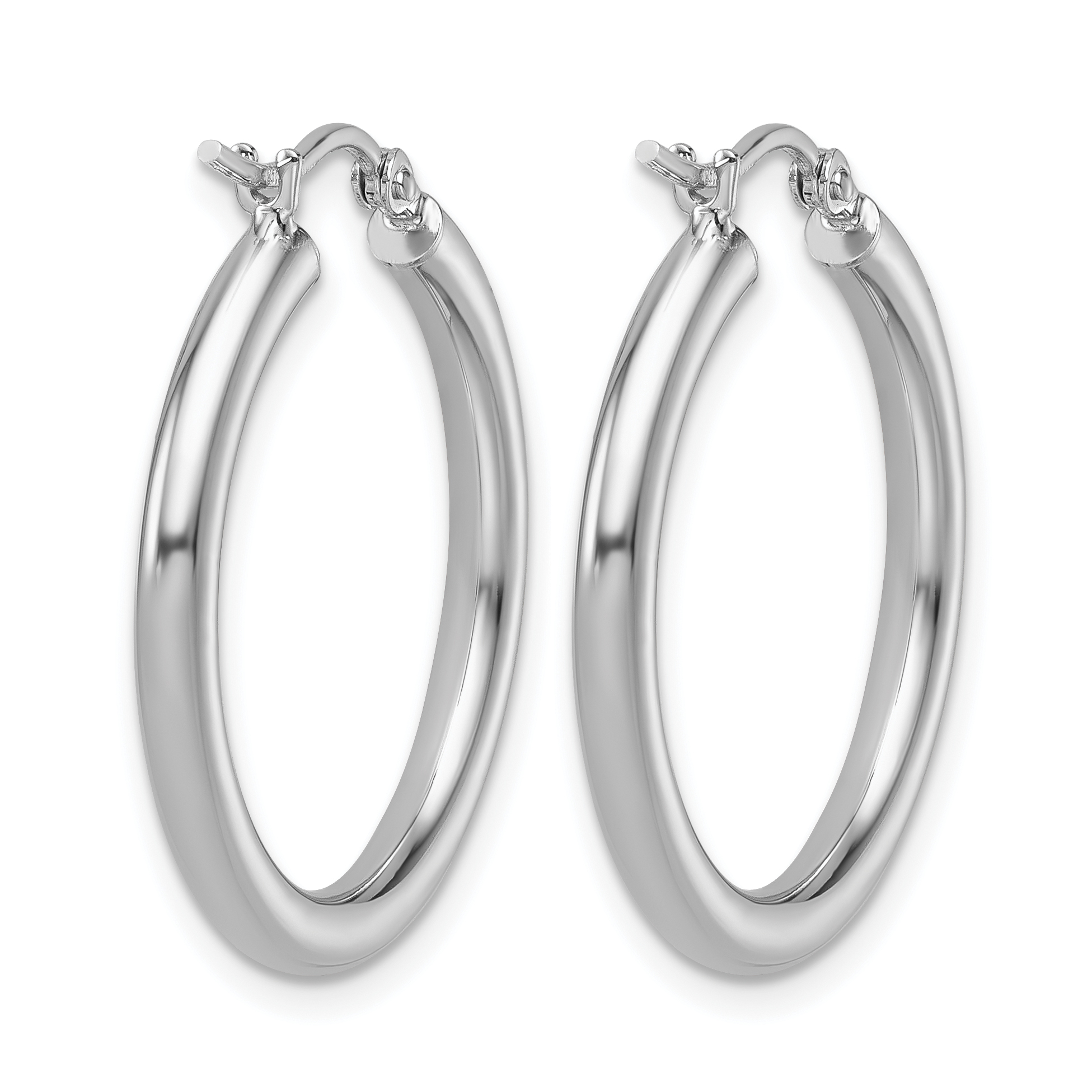  12 mm 14k White Gold Leslie's Gold Classic Polished Hoop Earrings  Unknown Friendly Weight 14K white gold - view 64