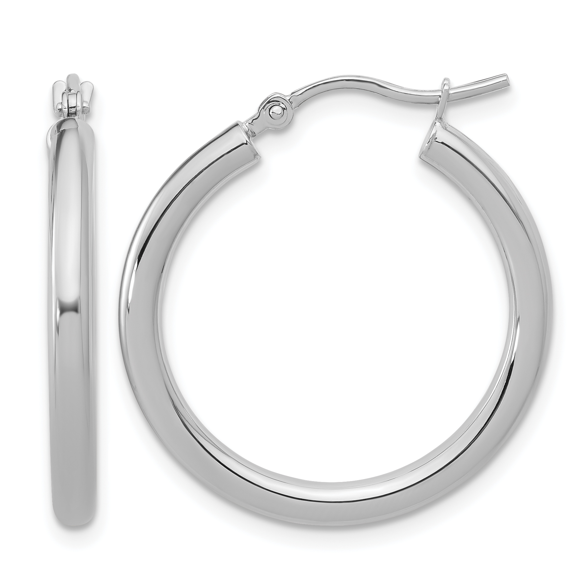  12 mm 14k White Gold Leslie's Gold Classic Polished Hoop Earrings  Unknown Friendly Weight 14K white gold - view 66