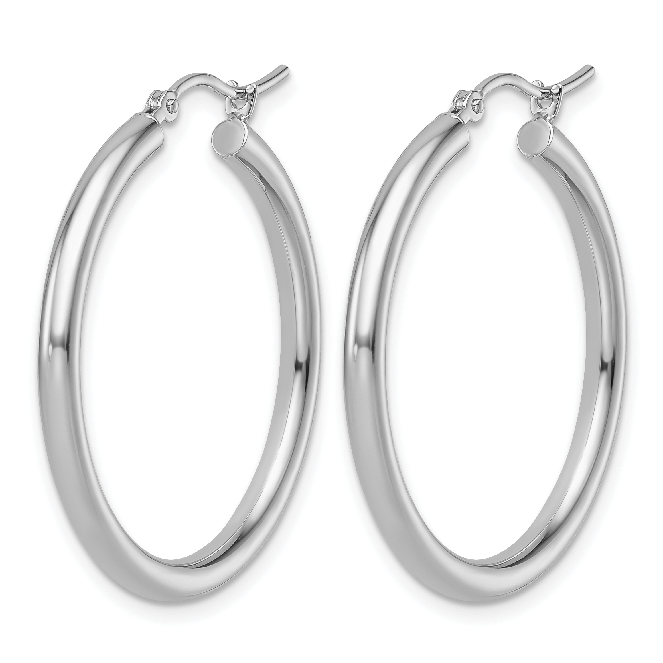  12 mm 14k White Gold Leslie's Gold Classic Polished Hoop Earrings  Unknown Friendly Weight 14K white gold - view 80