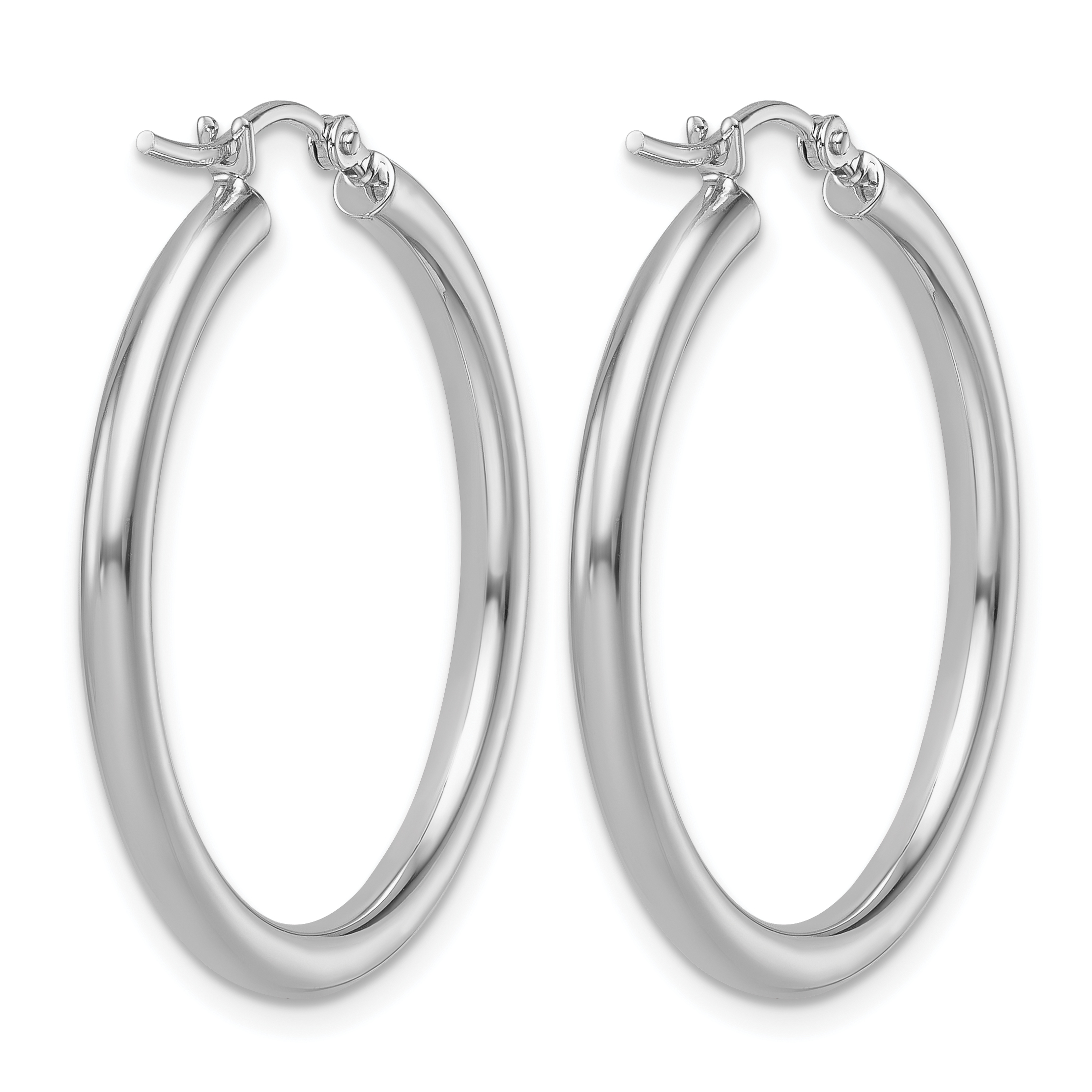  12 mm 14k White Gold Leslie's Gold Classic Polished Hoop Earrings  Unknown Friendly Weight 14K white gold - view 82