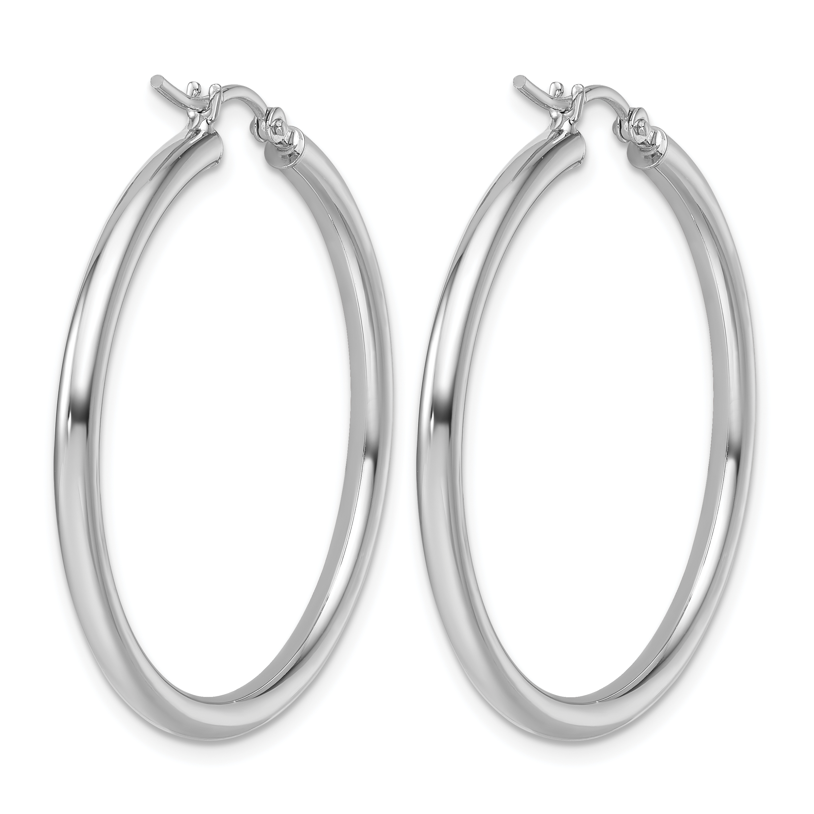  12 mm 14k White Gold Leslie's Gold Classic Polished Hoop Earrings  Unknown Friendly Weight 14K white gold - view 96