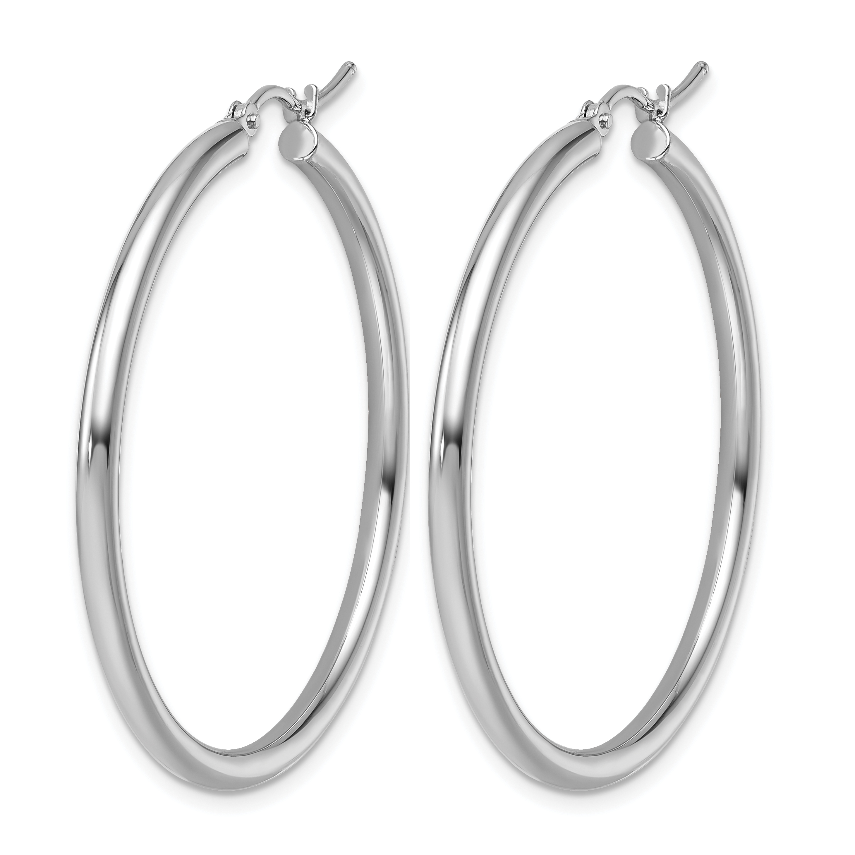  12 mm 14k White Gold Leslie's Gold Classic Polished Hoop Earrings  Unknown Friendly Weight 14K white gold - view 109