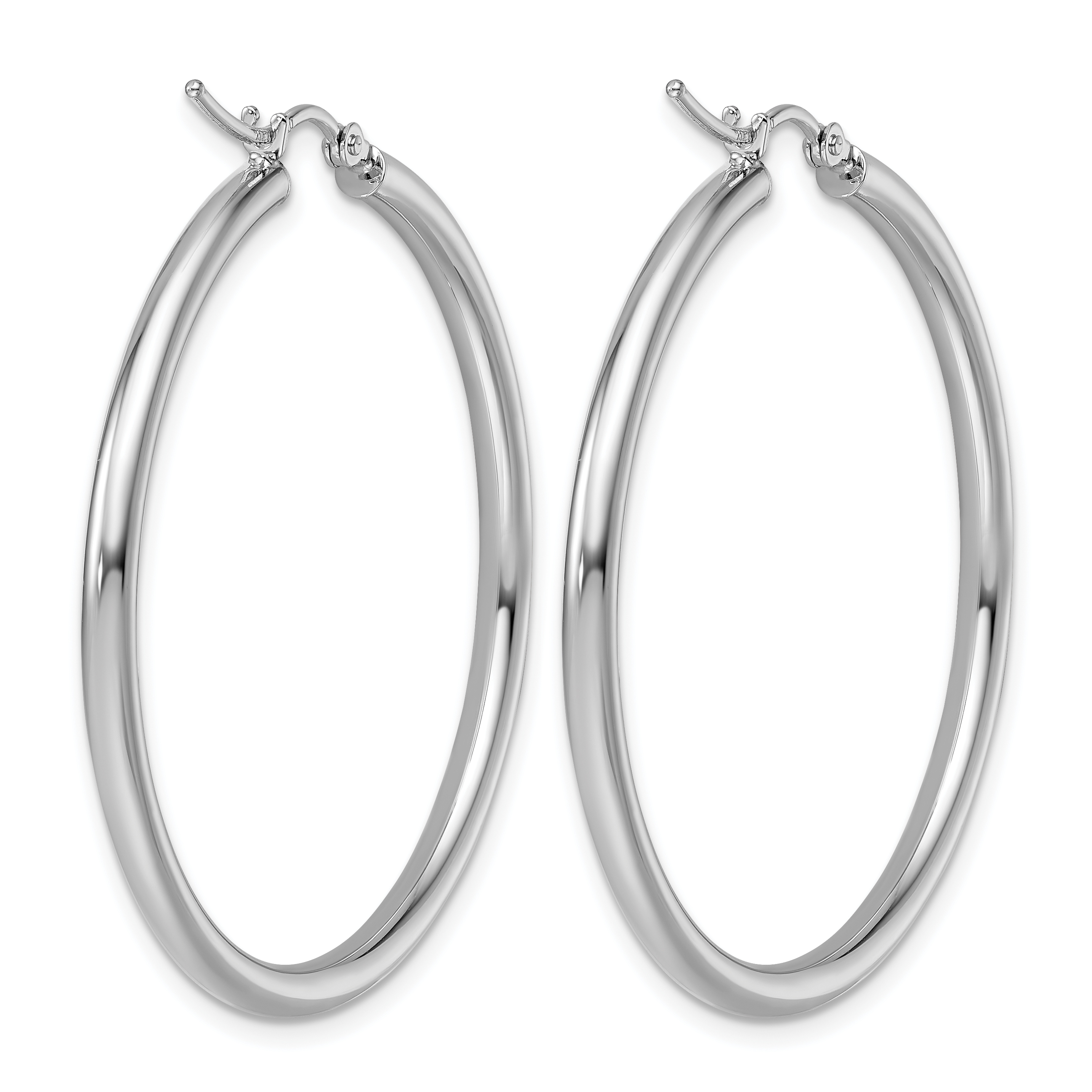  12 mm 14k White Gold Leslie's Gold Classic Polished Hoop Earrings  Unknown Friendly Weight 14K white gold - view 111