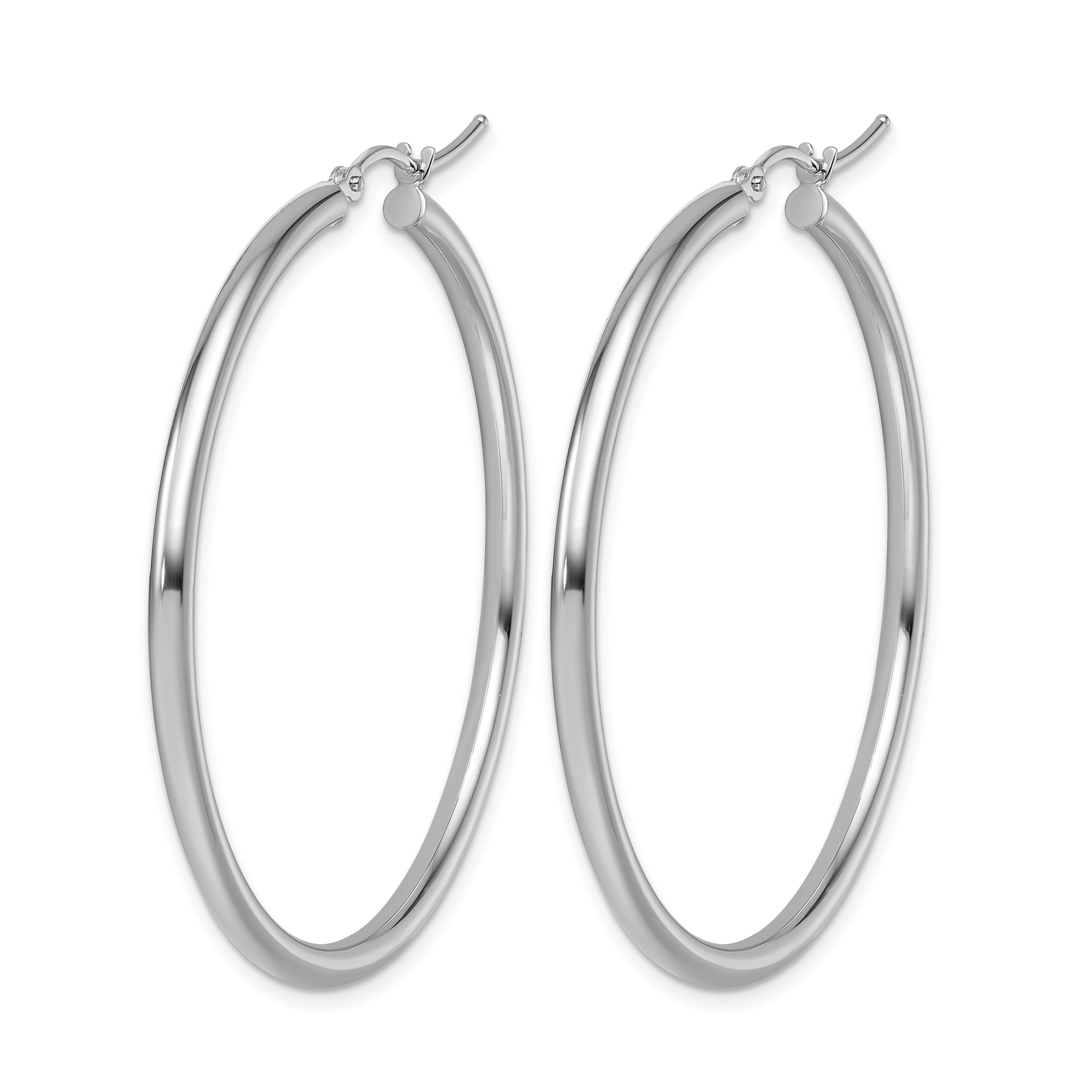  12 mm 14k White Gold Leslie's Gold Classic Polished Hoop Earrings  Unknown Friendly Weight 14K white gold - view 124