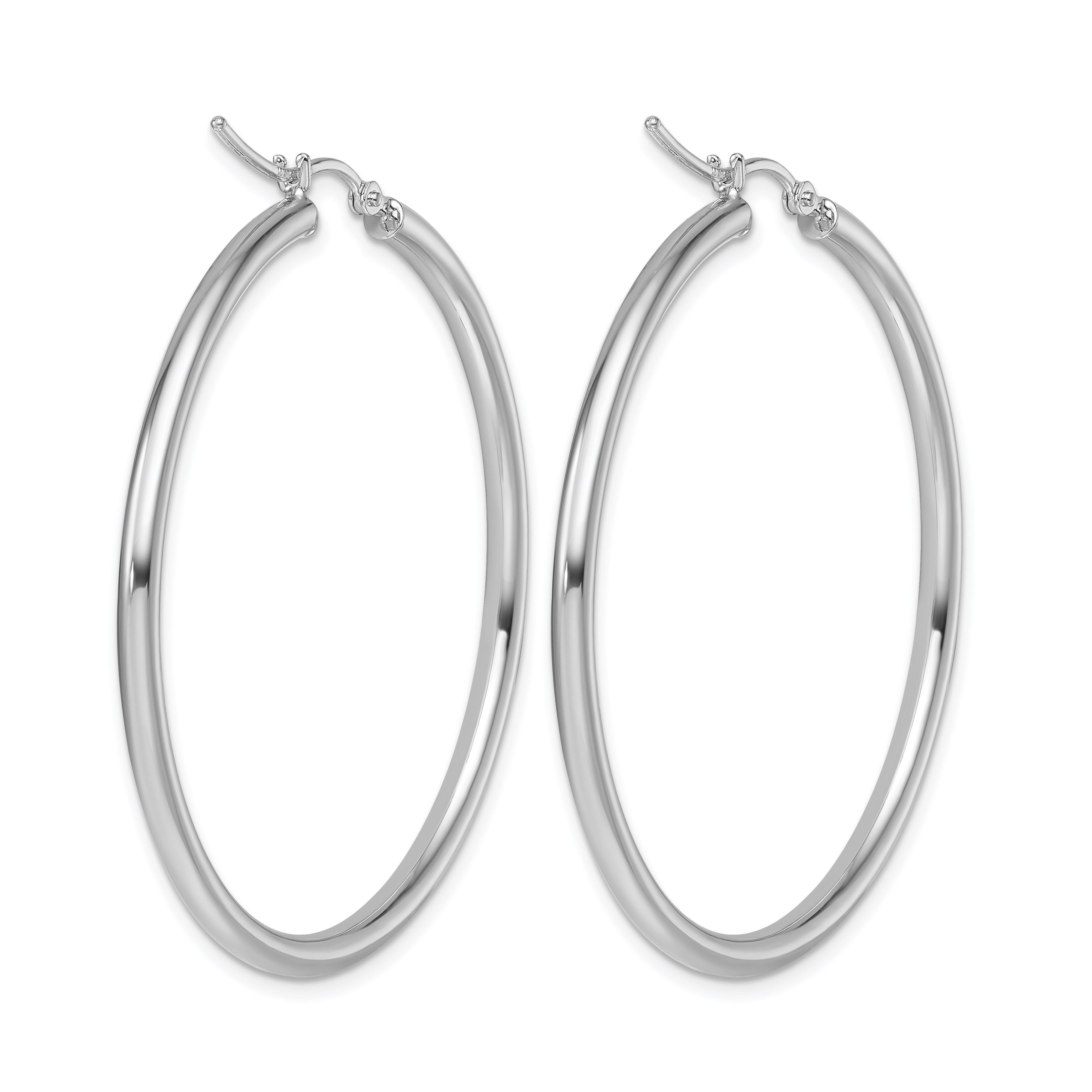  12 mm 14k White Gold Leslie's Gold Classic Polished Hoop Earrings  Unknown Friendly Weight 14K white gold - view 126