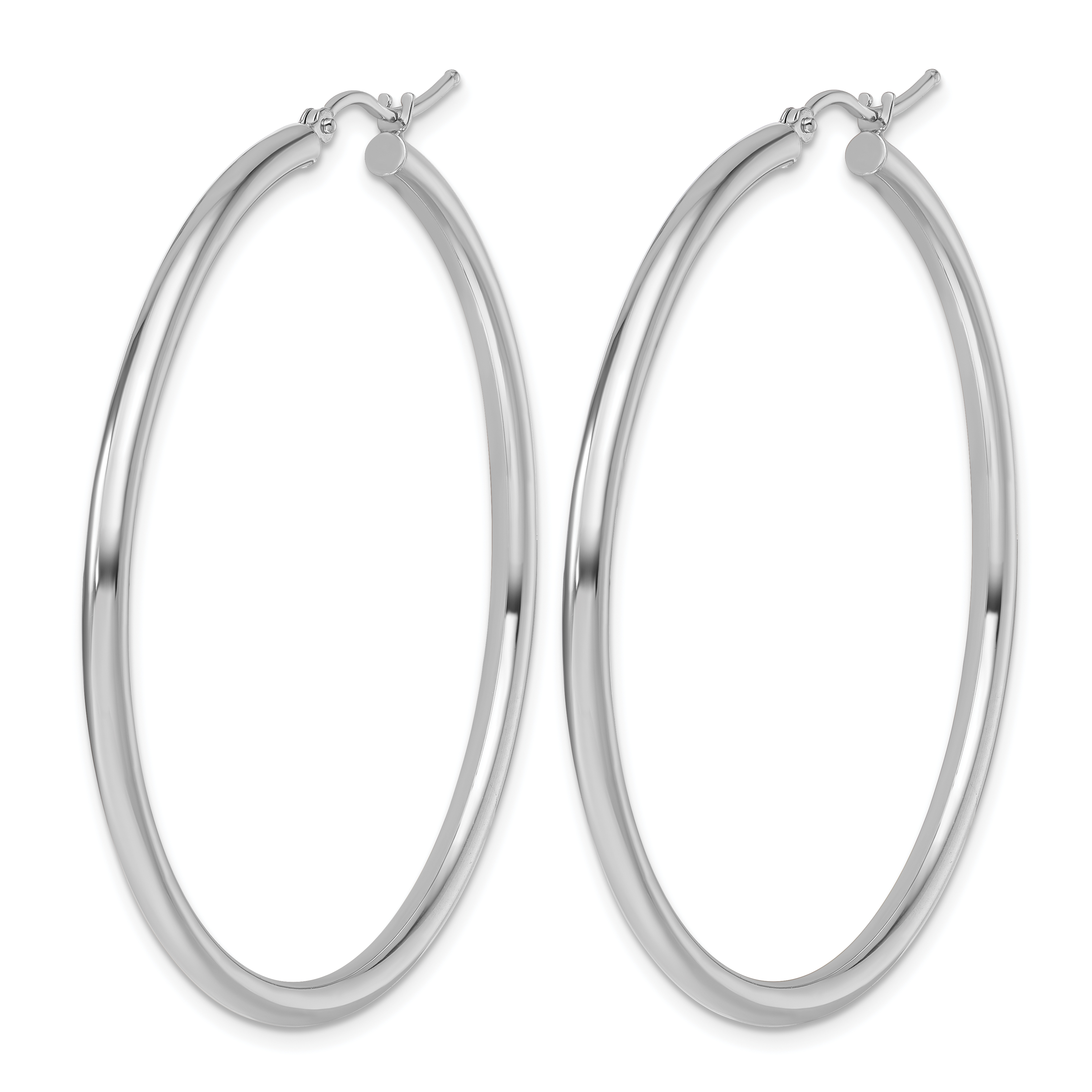  12 mm 14k White Gold Leslie's Gold Classic Polished Hoop Earrings  Unknown Friendly Weight 14K white gold - view 134