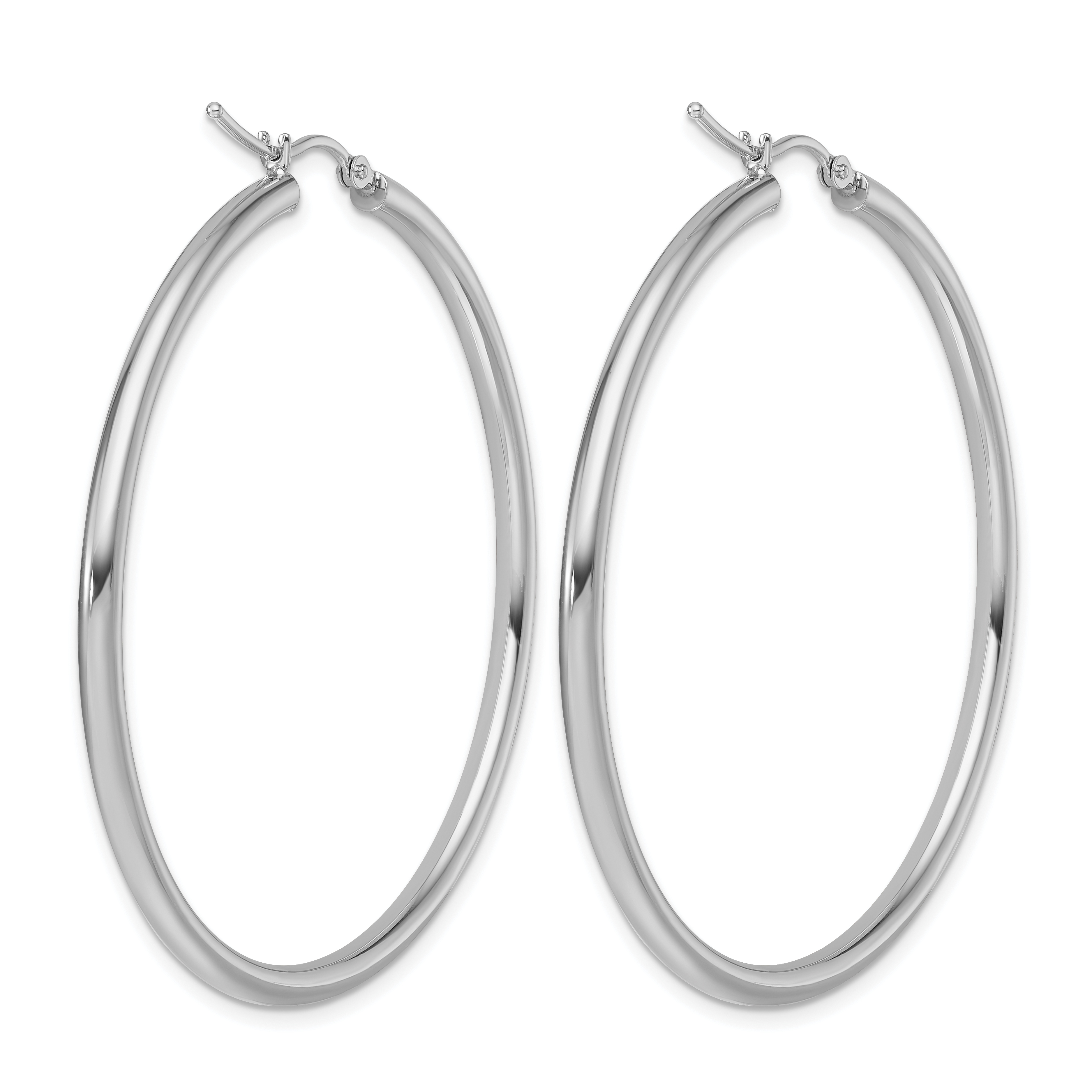 12 mm 14k White Gold Leslie's Gold Classic Polished Hoop Earrings  Unknown Friendly Weight 14K white gold - view 136