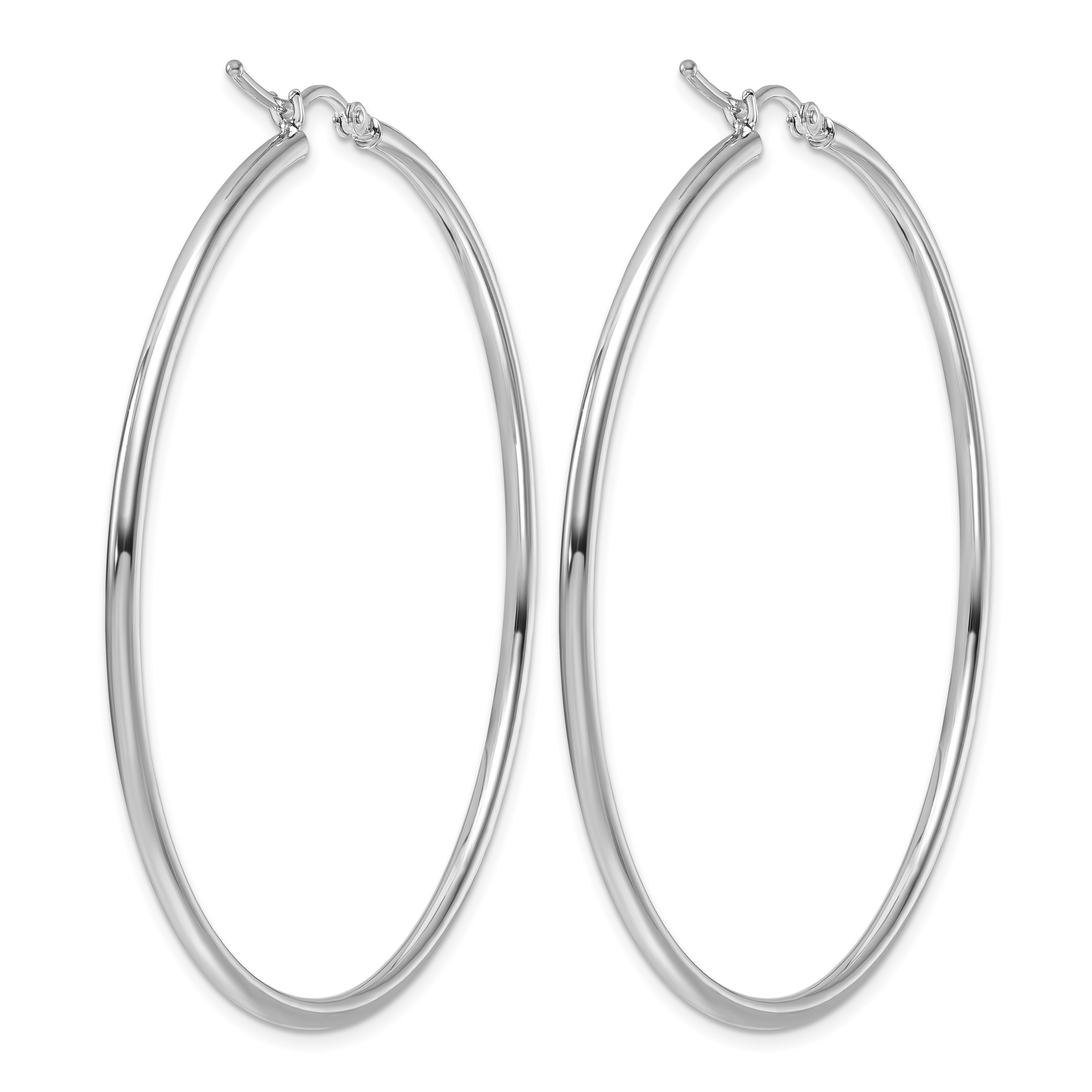  12 mm 14k White Gold Leslie's Gold Classic Polished Hoop Earrings  Unknown Friendly Weight 14K white gold - view 141