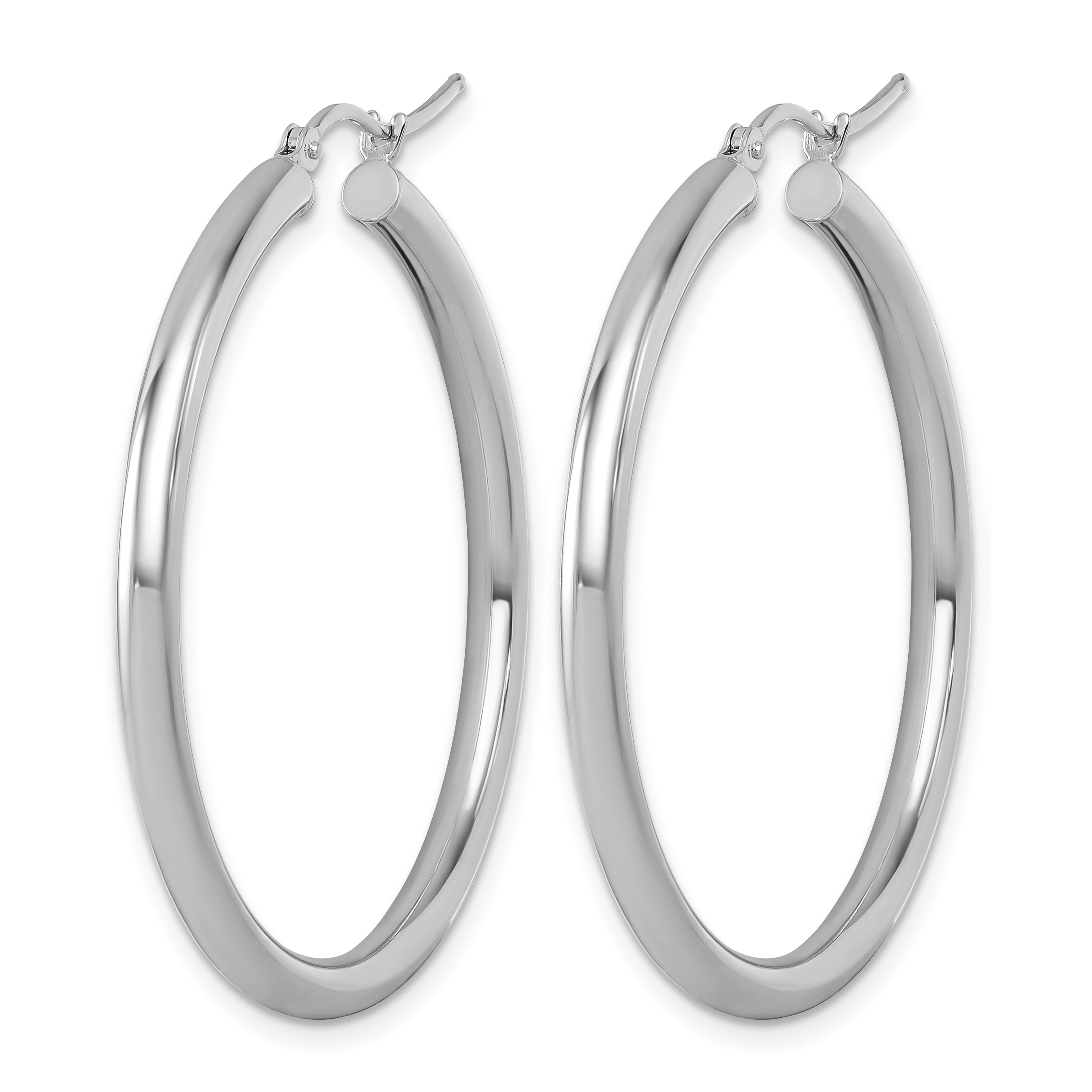 12 mm 14k White Gold Leslie's Gold Classic Polished Hoop Earrings  Unknown Friendly Weight 14K white gold - view 114