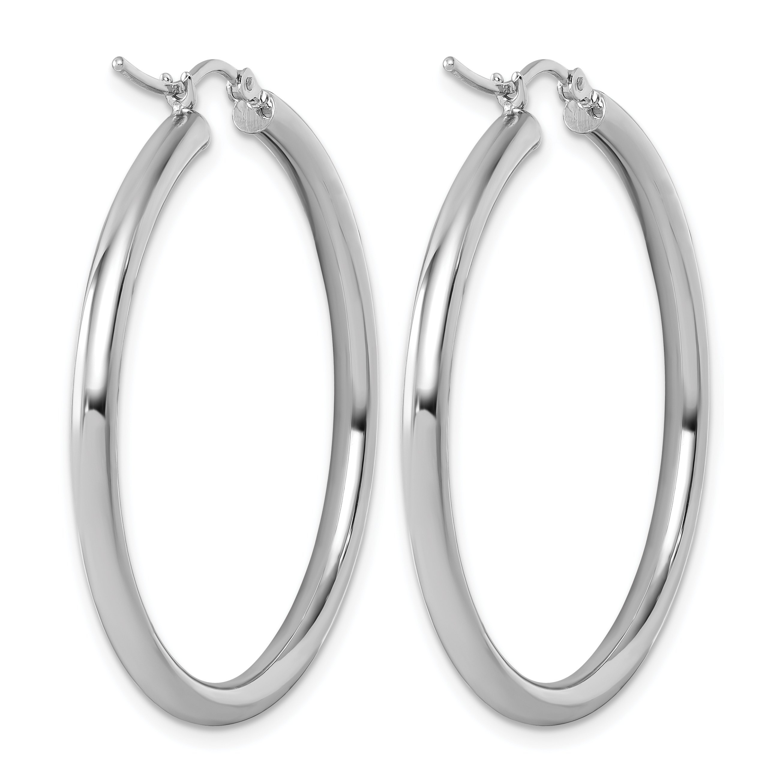 12 mm 14k White Gold Leslie's Gold Classic Polished Hoop Earrings  Unknown Friendly Weight 14K white gold - view 116