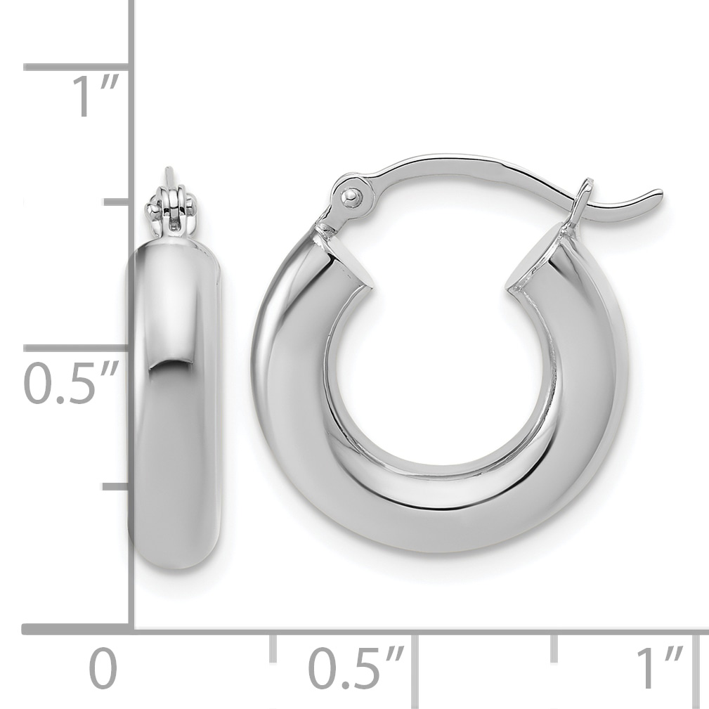  12 mm 14k White Gold Leslie's Gold Classic Polished Hoop Earrings  Unknown Friendly Weight 14K white gold - view 26