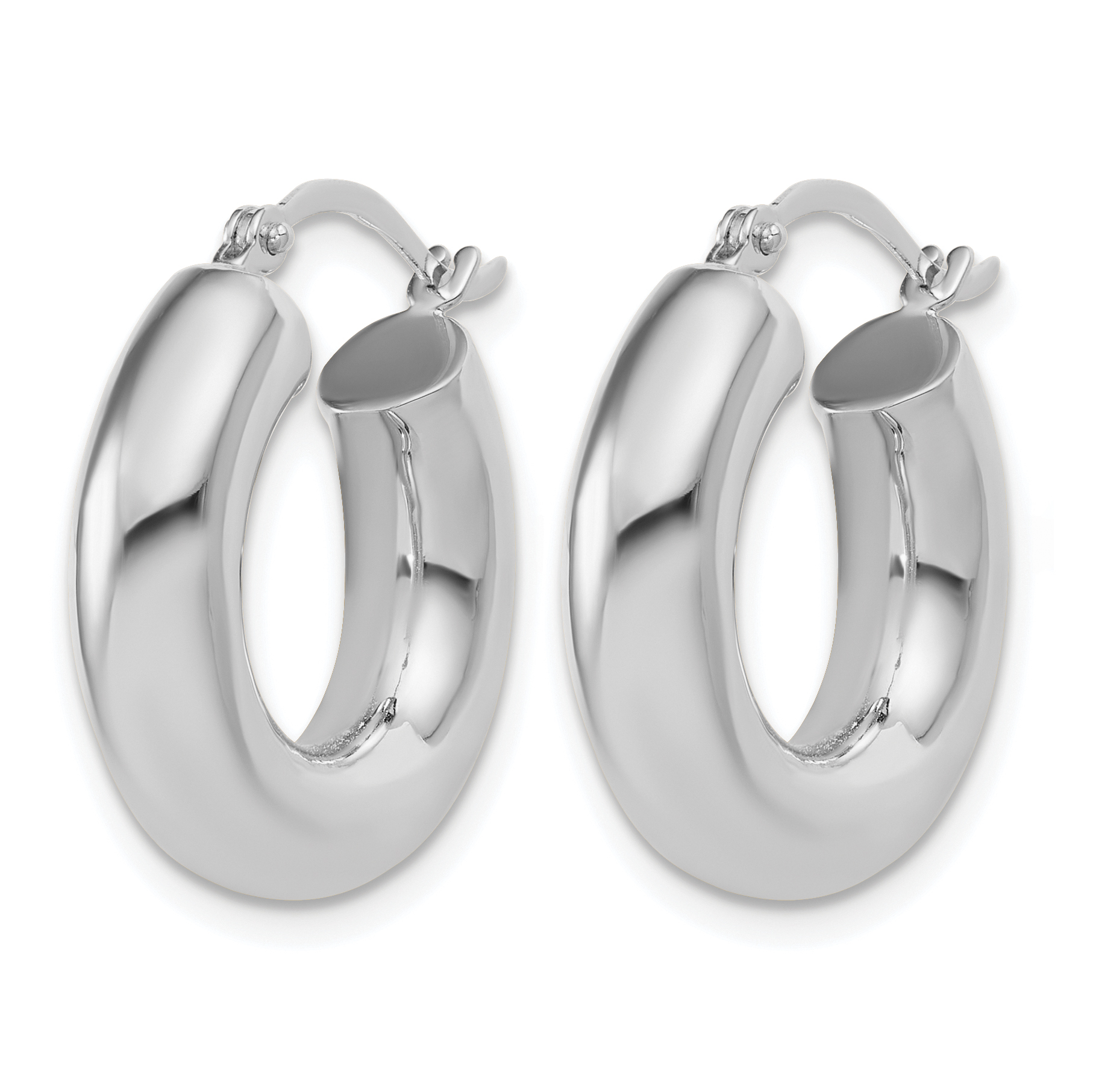  12 mm 14k White Gold Leslie's Gold Classic Polished Hoop Earrings  Unknown Friendly Weight 14K white gold - view 43
