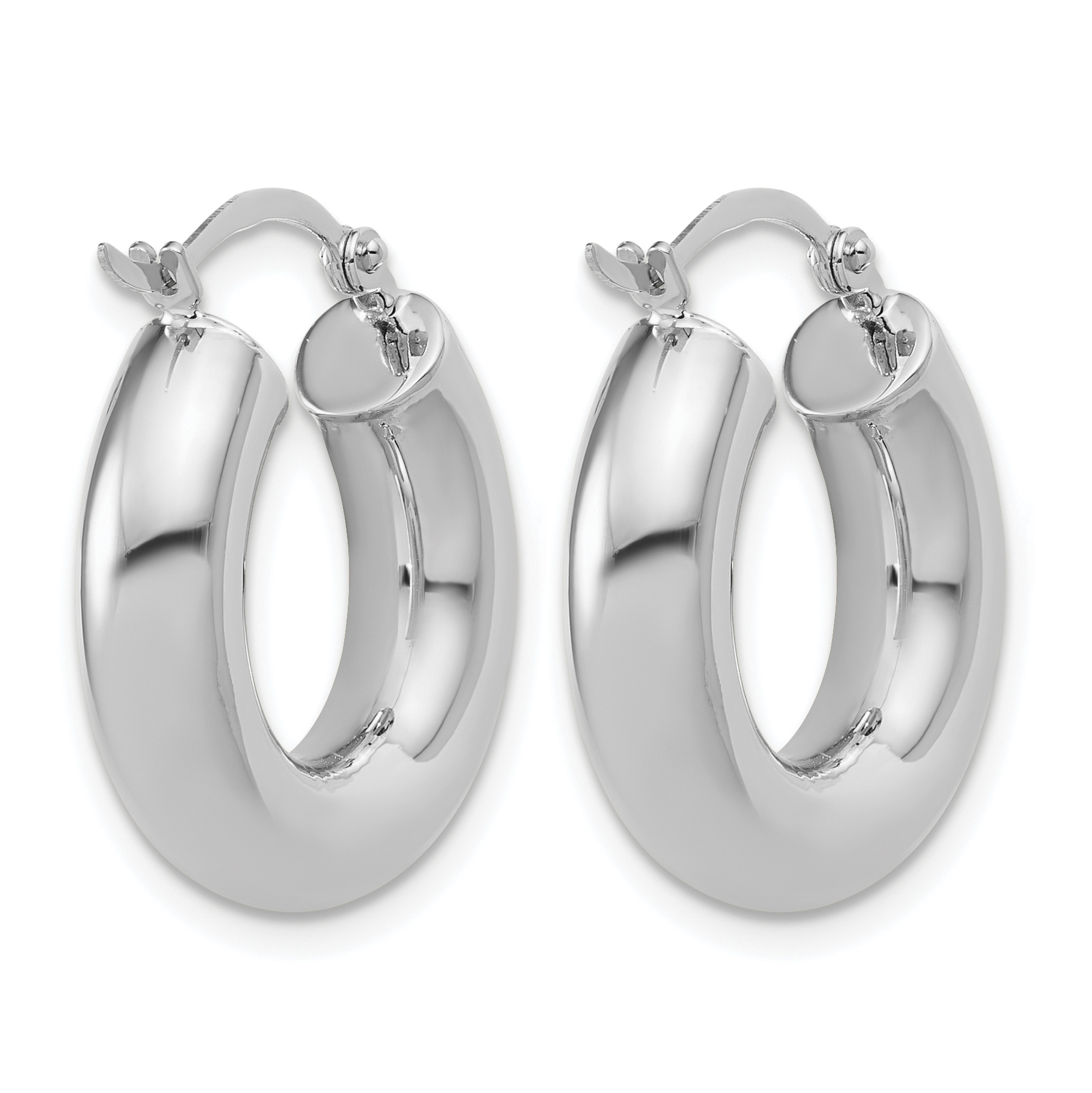  12 mm 14k White Gold Leslie's Gold Classic Polished Hoop Earrings  Unknown Friendly Weight 14K white gold - view 44