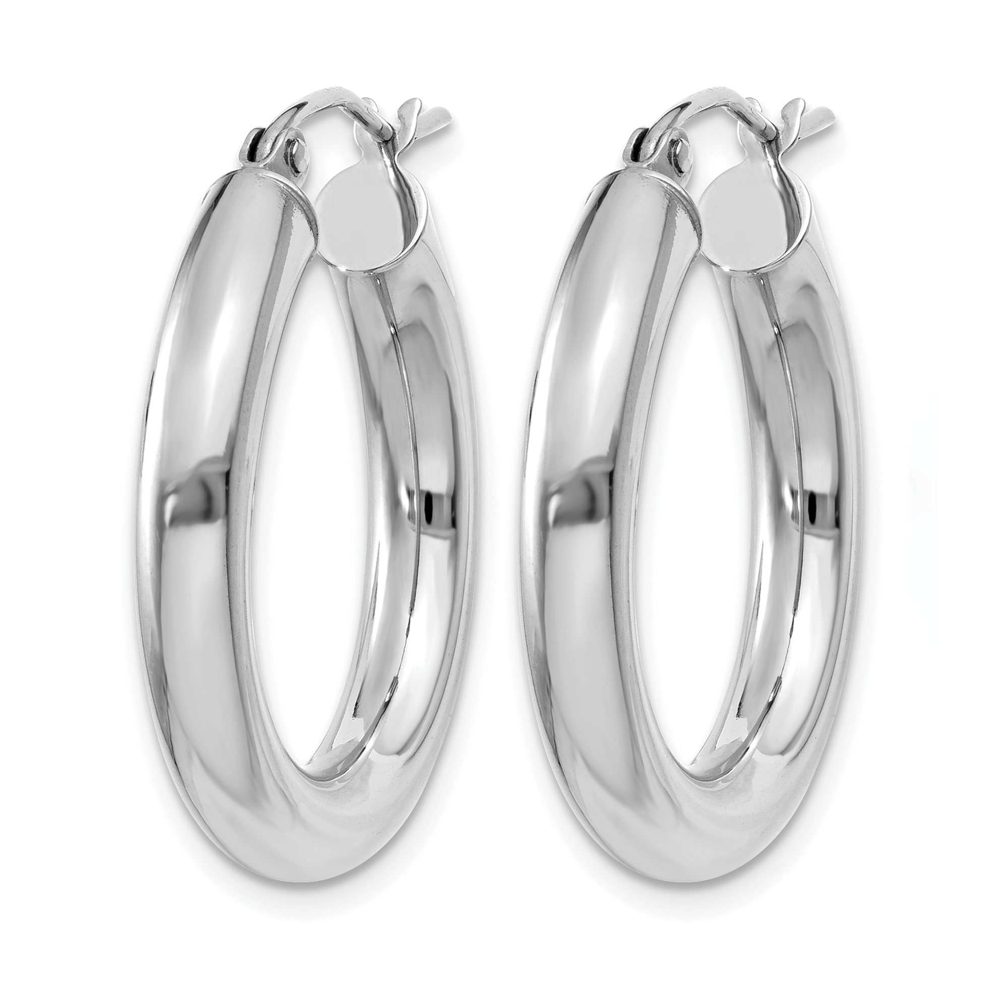  12 mm 14k White Gold Leslie's Gold Classic Polished Hoop Earrings  Unknown Friendly Weight 14K white gold - view 67