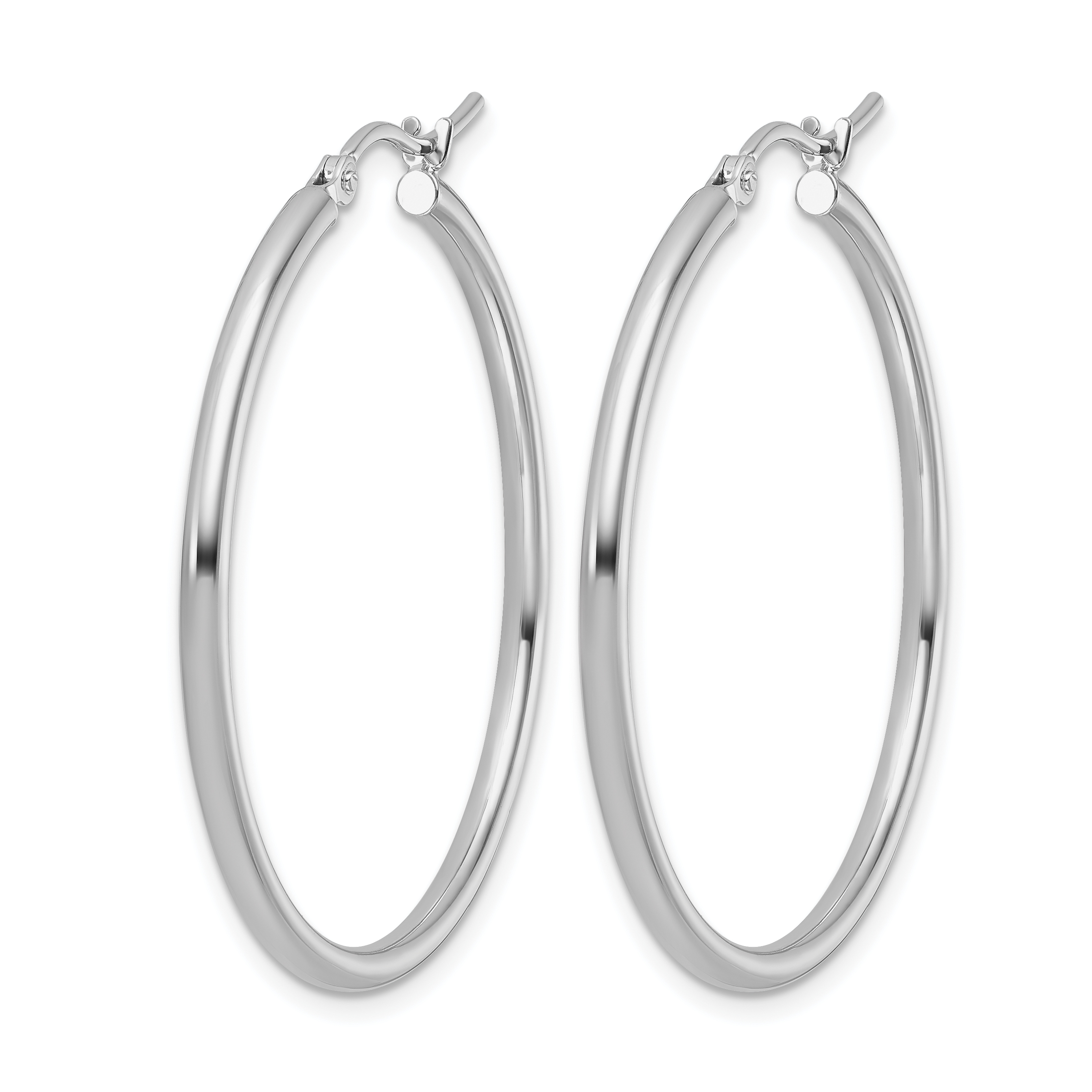  12 mm 14k White Gold Leslie's Gold Classic Polished Hoop Earrings  Unknown Friendly Weight 14K white gold - view 99
